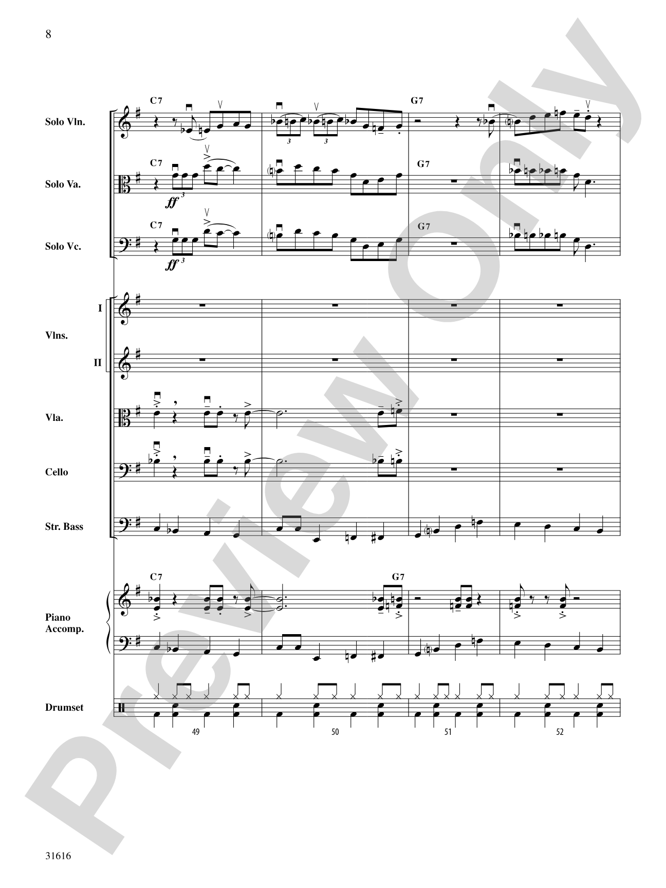 Tchefuncte Shuffle: String Orchestra Conductor Score & Parts