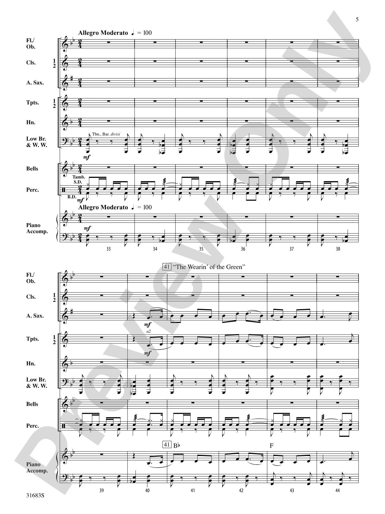 Danny the Brave Heart: Concert Band Conductor Score & Parts