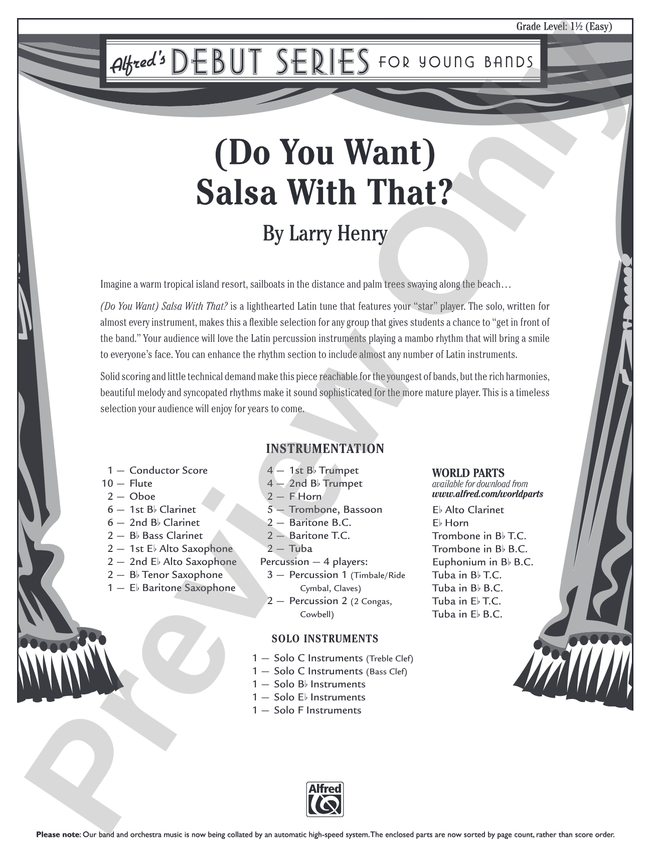 (Do You Want) Salsa with That?: Concert Band Conductor Score & Parts