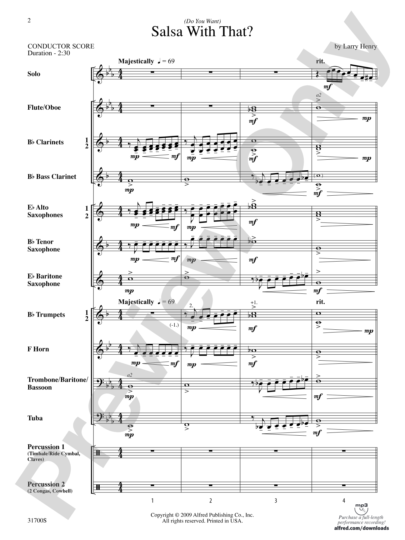 (Do You Want) Salsa with That?: Concert Band Conductor Score & Parts