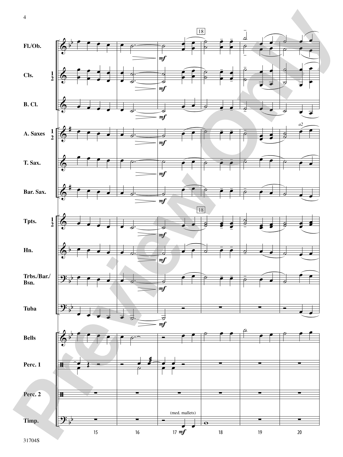 American Song Settings, No. 1: Concert Band Conductor Score & Parts