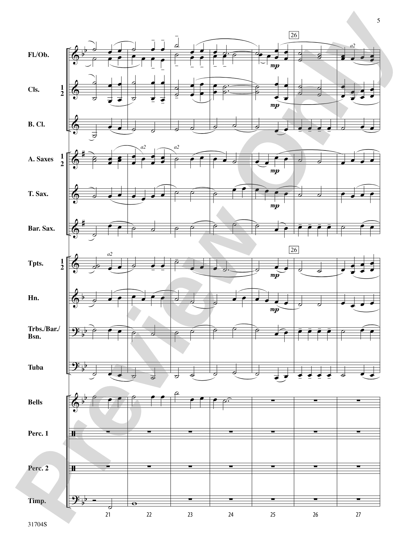 American Song Settings, No. 1: Concert Band Conductor Score & Parts