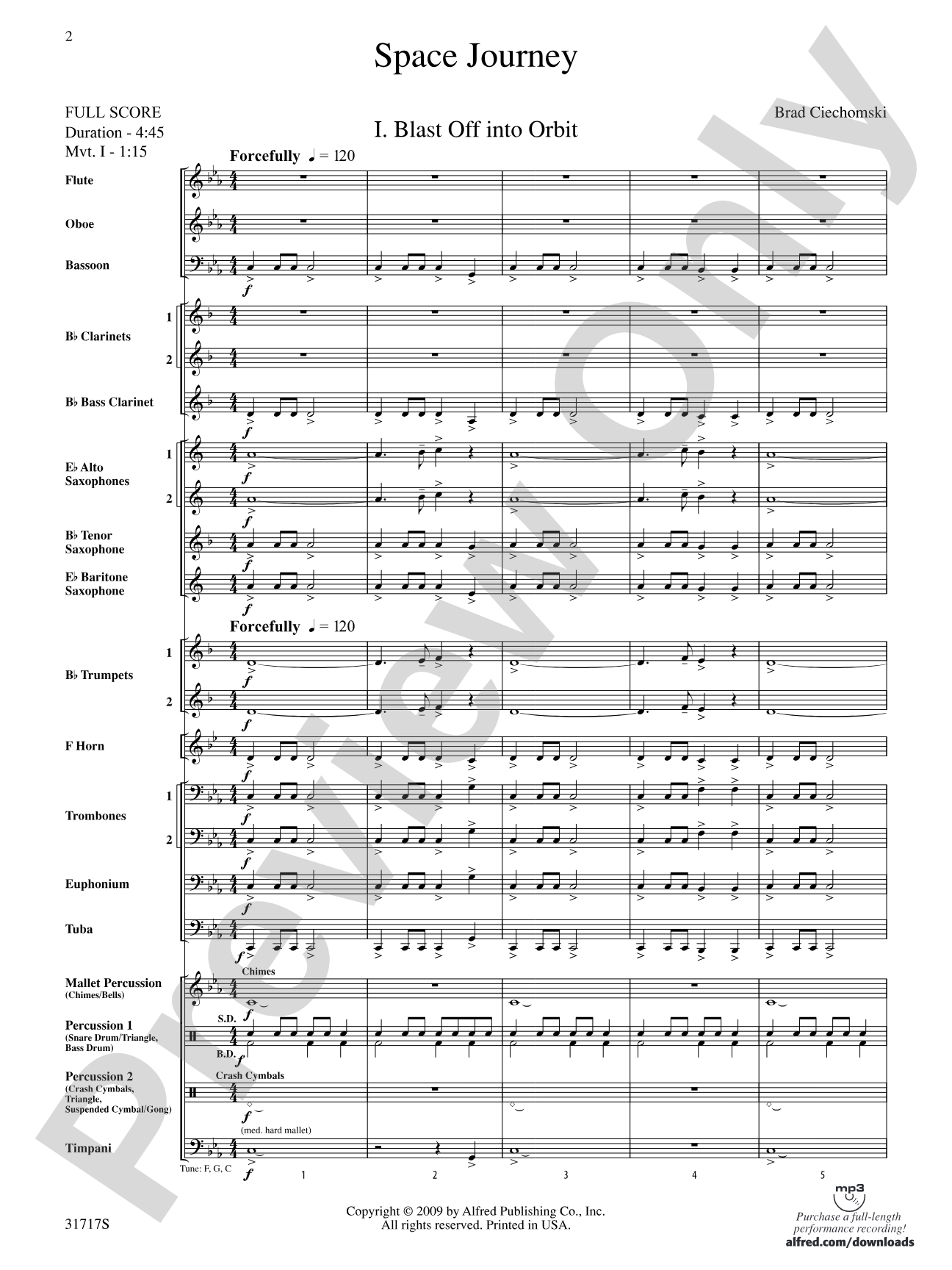 Space Journey: Concert Band Conductor Score & Parts