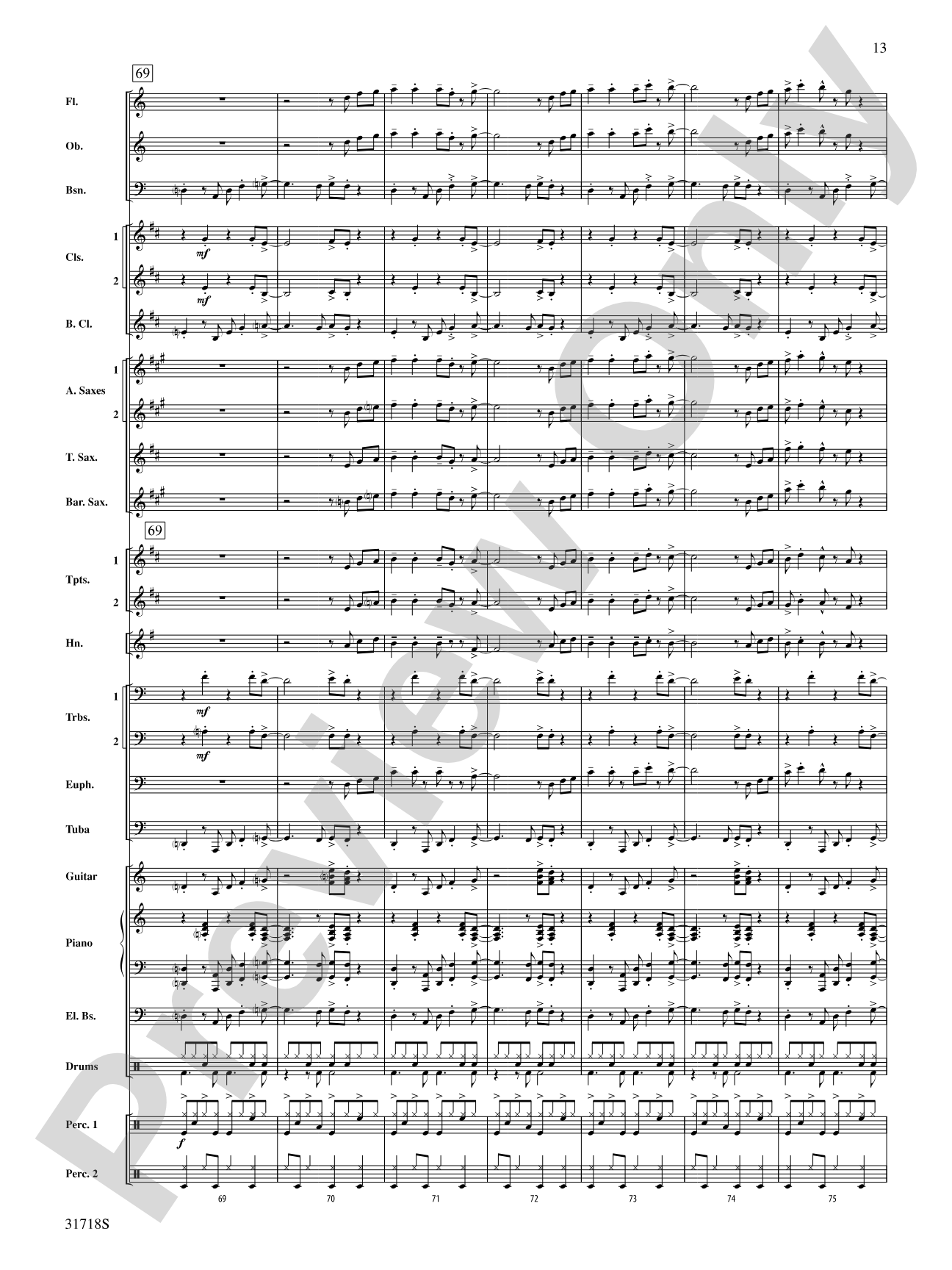 Señor Cadera (Mister Hip): Concert Band Conductor Score & Parts