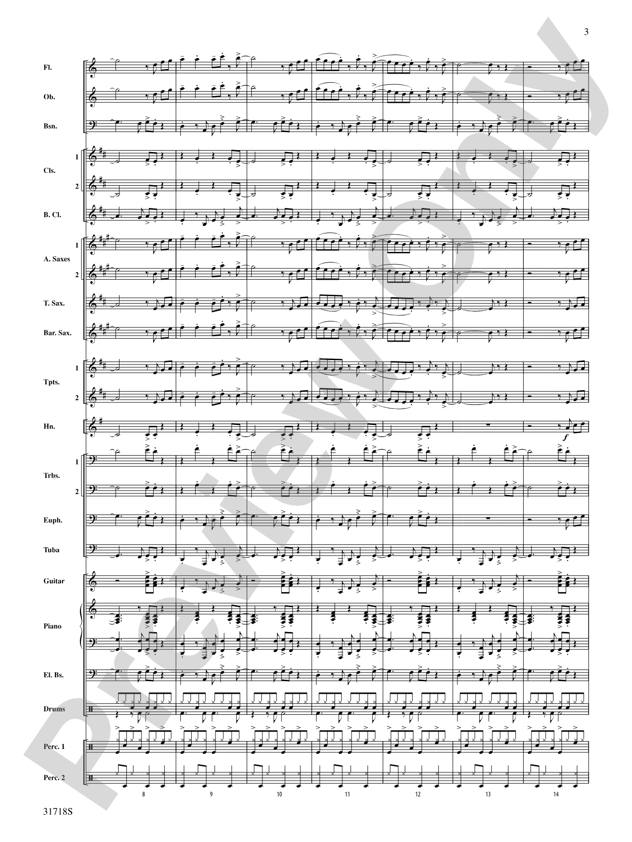 Señor Cadera (Mister Hip): Concert Band Conductor Score & Parts