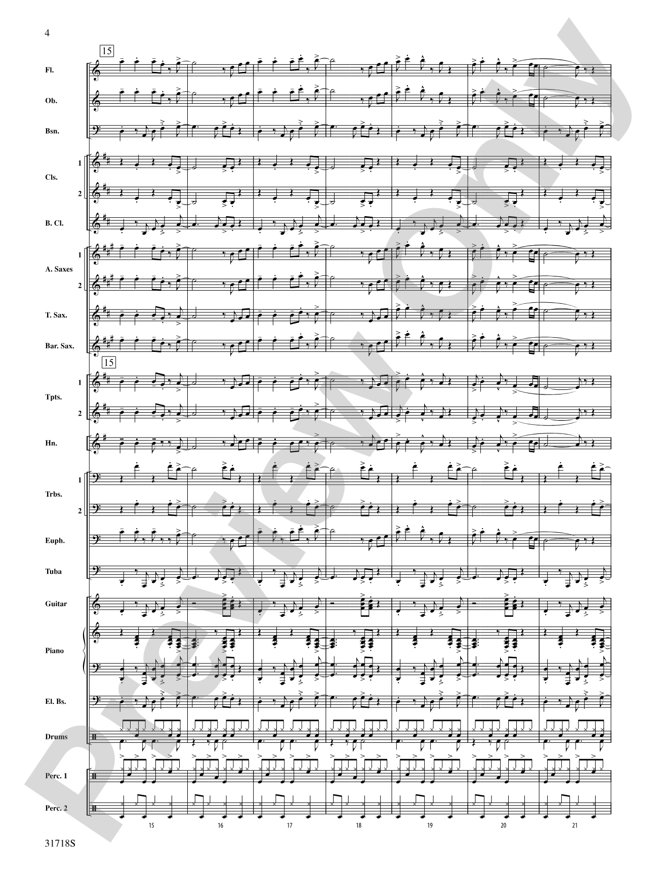 Señor Cadera (Mister Hip): Concert Band Conductor Score & Parts