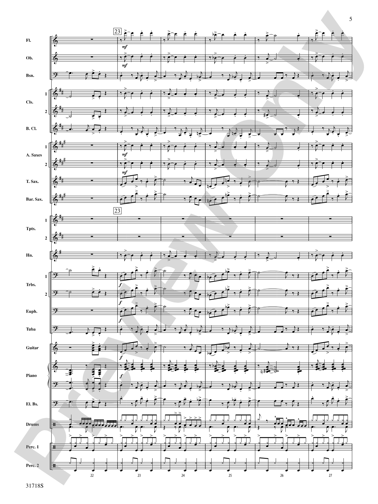 Señor Cadera (Mister Hip): Concert Band Conductor Score & Parts