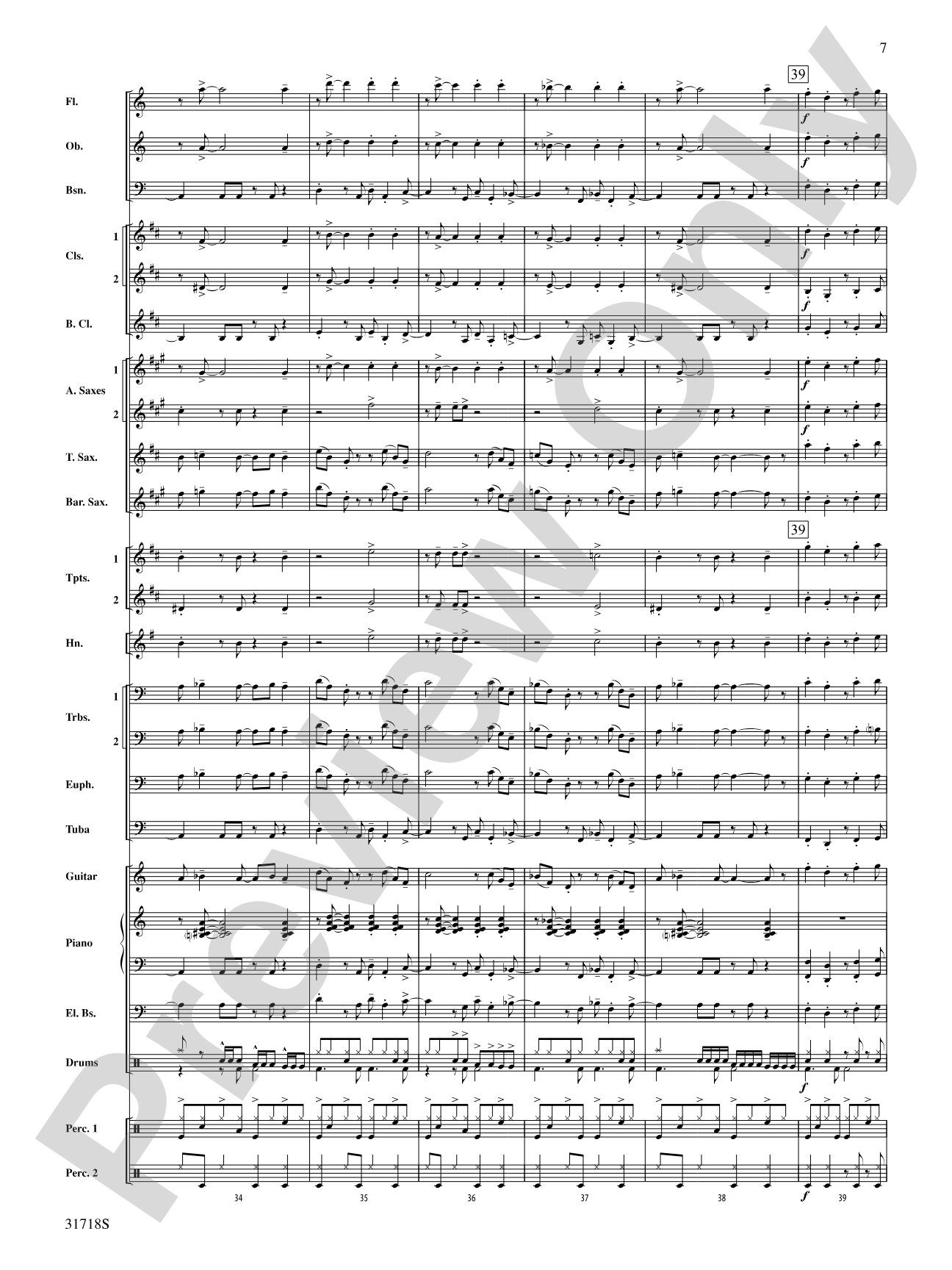 Señor Cadera (Mister Hip): Concert Band Conductor Score & Parts