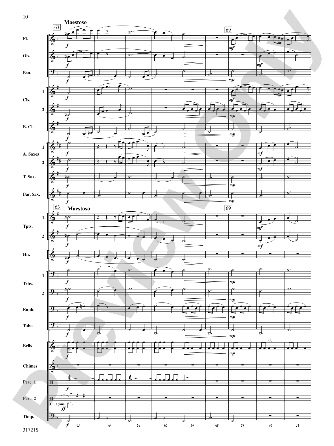 Autumn Hill: Concert Band Conductor Score & Parts