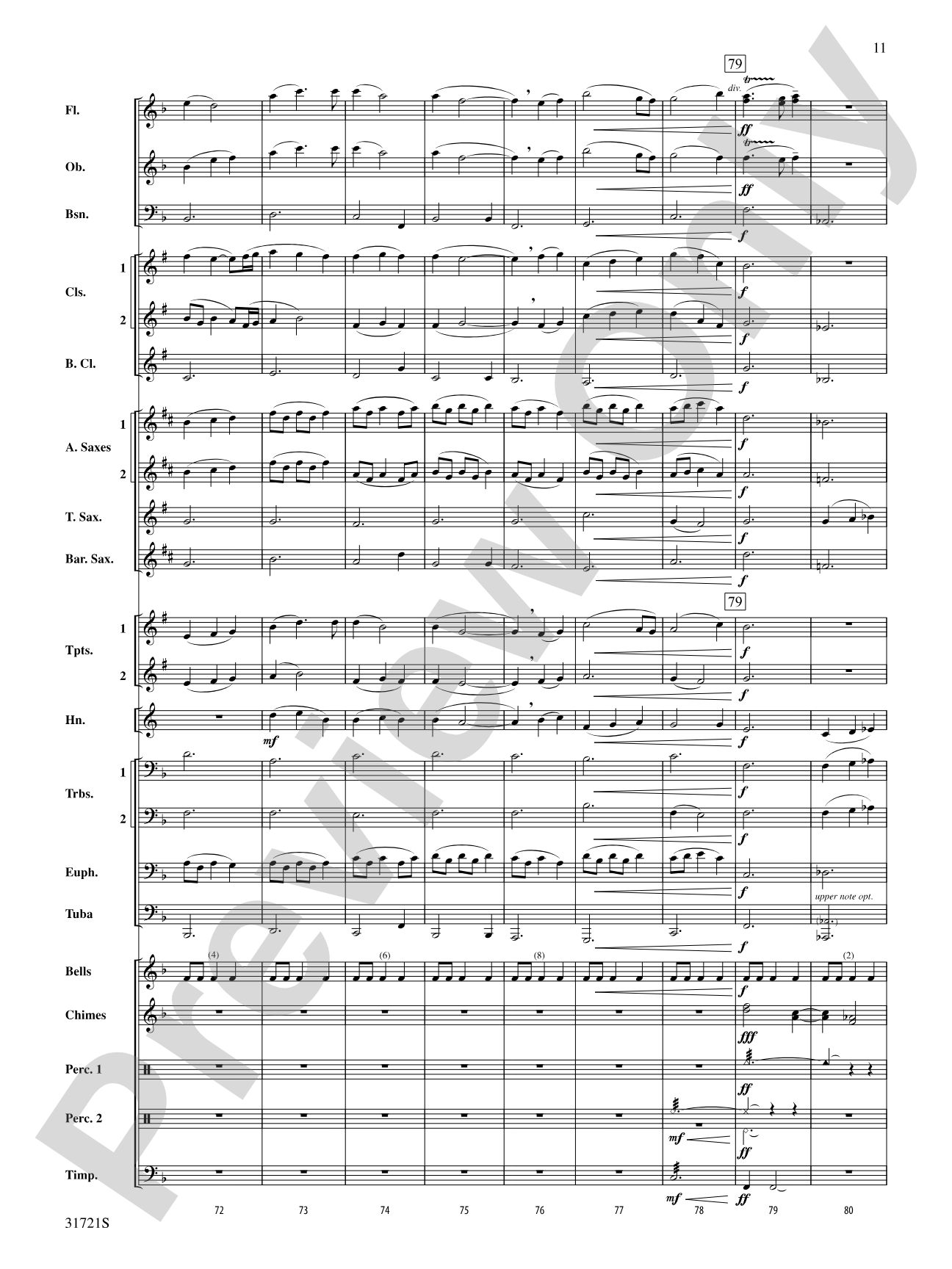 Autumn Hill: Concert Band Conductor Score & Parts