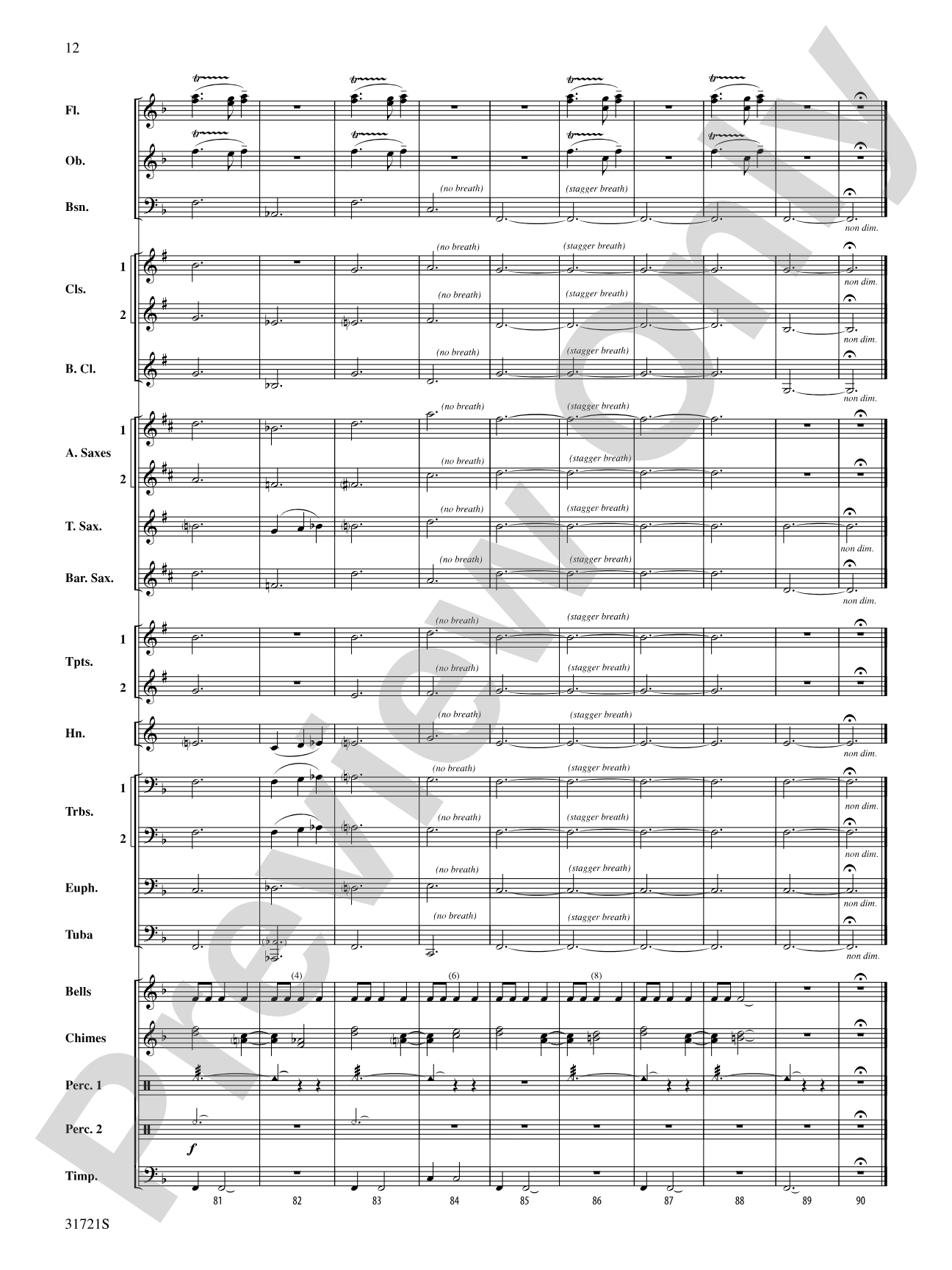 Autumn Hill: Concert Band Conductor Score & Parts