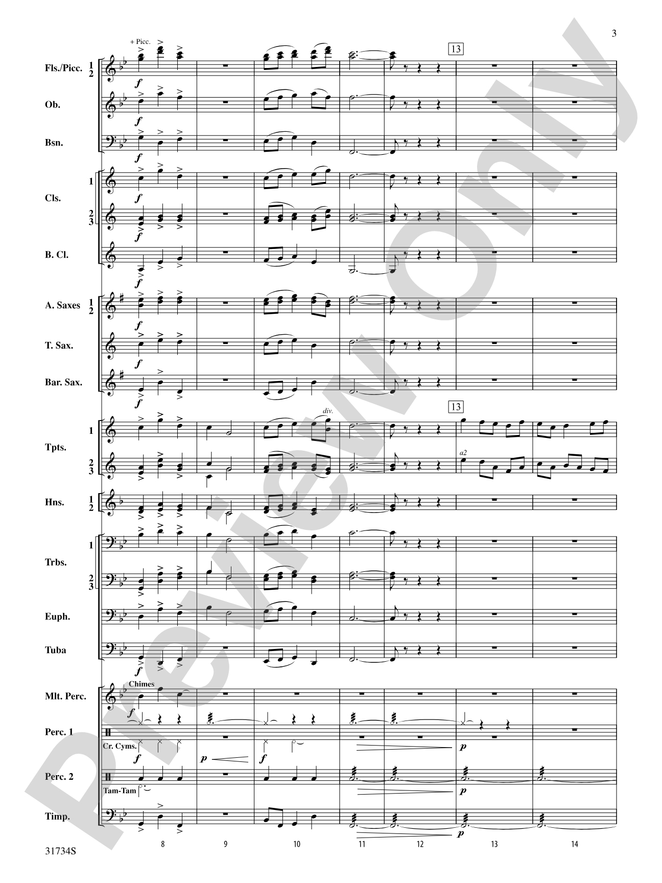 Liadov Fanfare: Concert Band Conductor Score & Parts