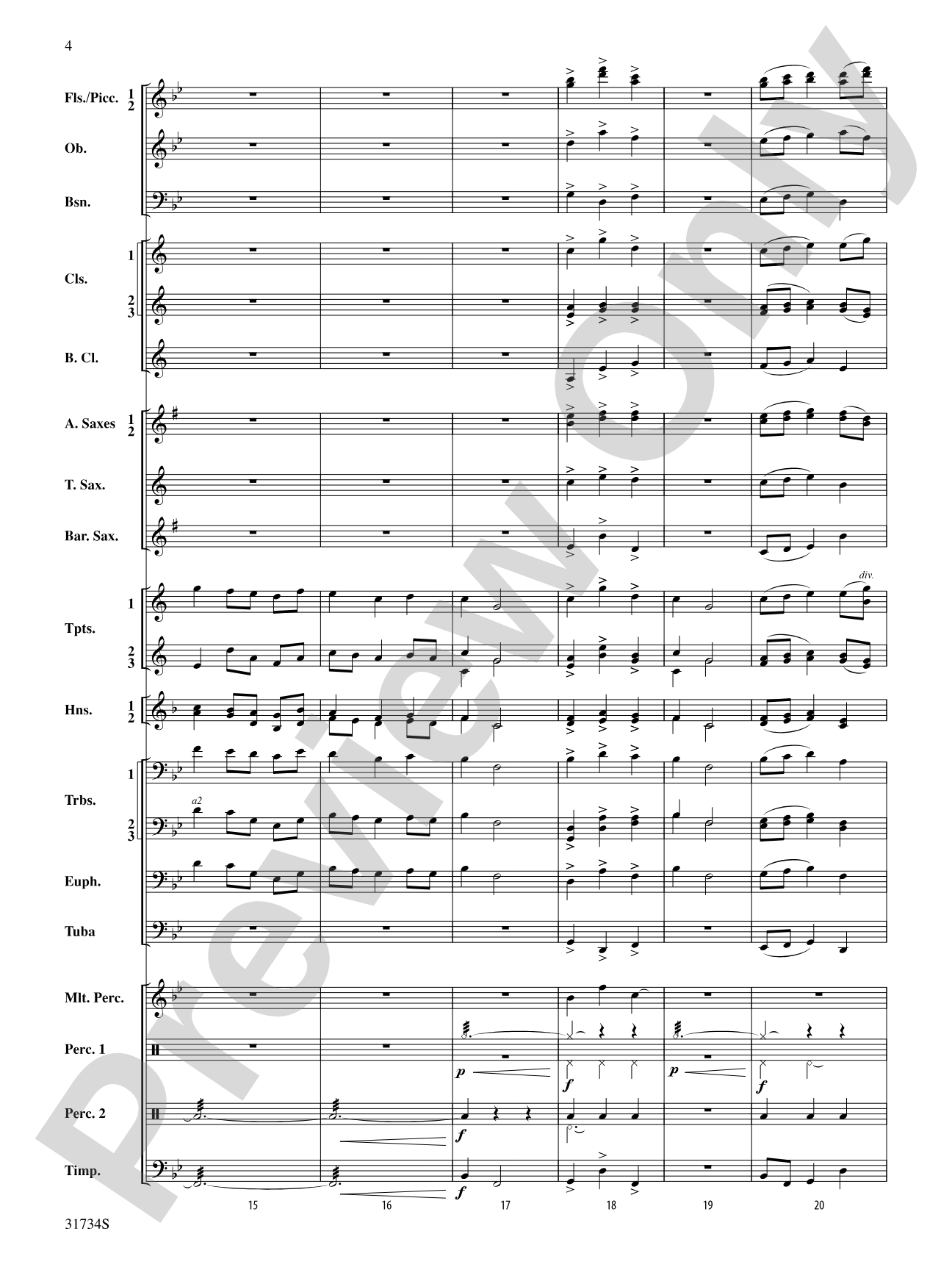 Liadov Fanfare: Concert Band Conductor Score & Parts