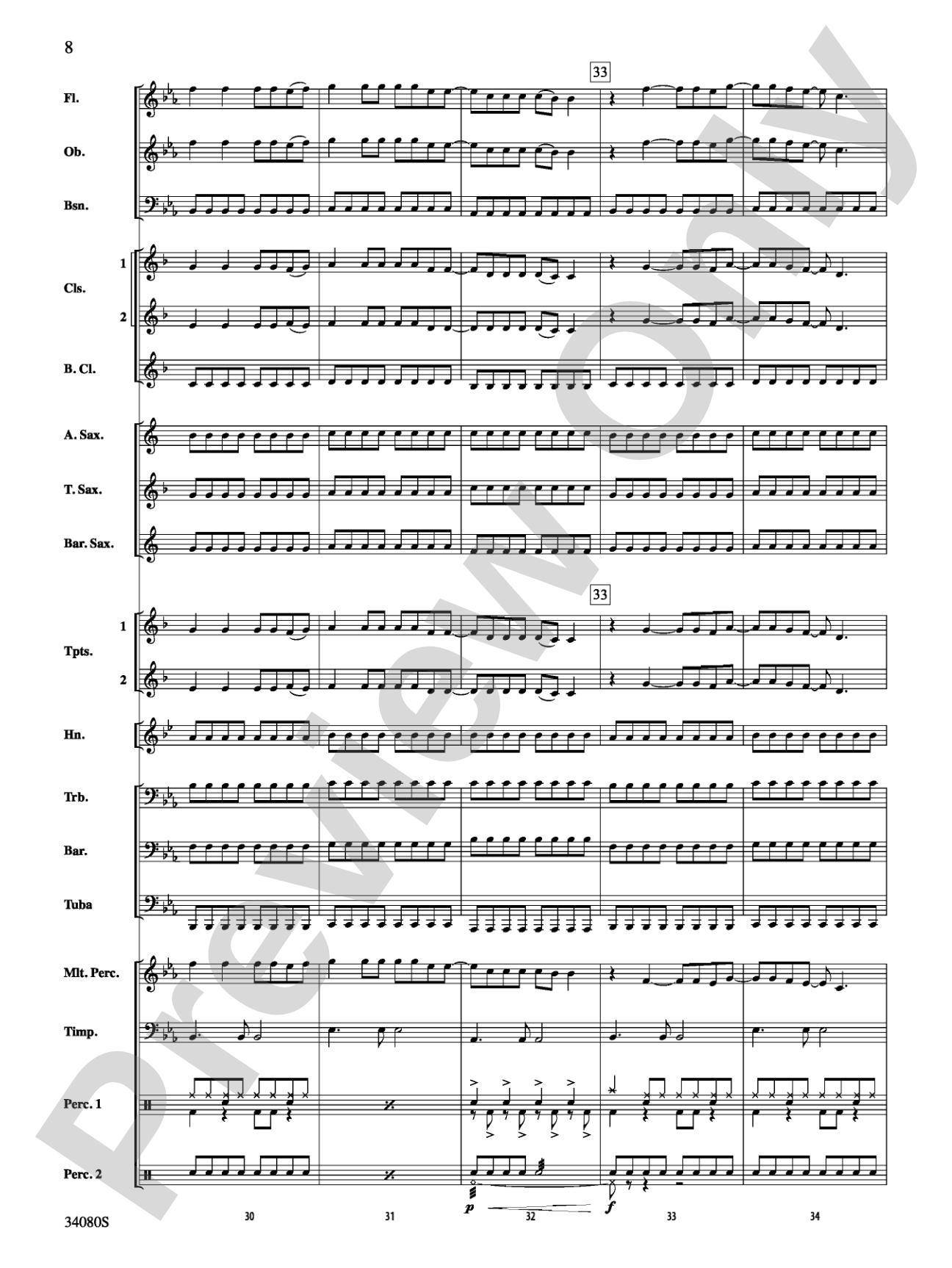 Kissin' U: Concert Band Conductor Score & Parts
