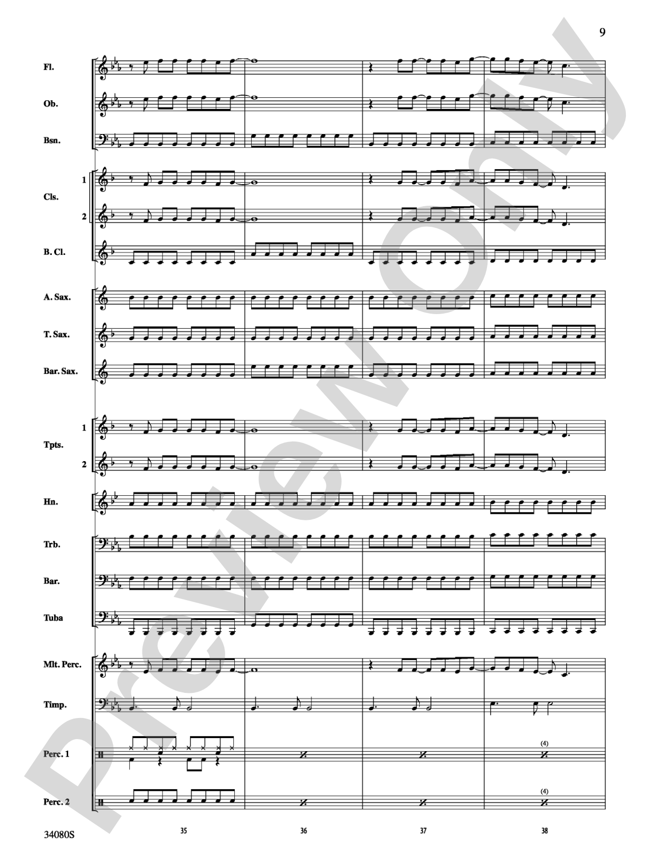 Kissin' U: Concert Band Conductor Score & Parts