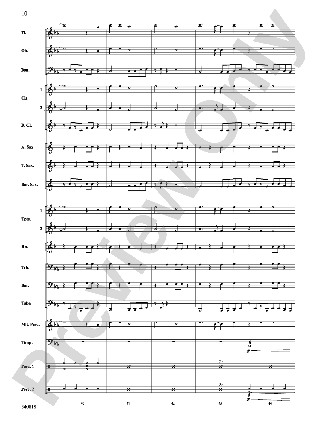 Misery: Concert Band Conductor Score & Parts