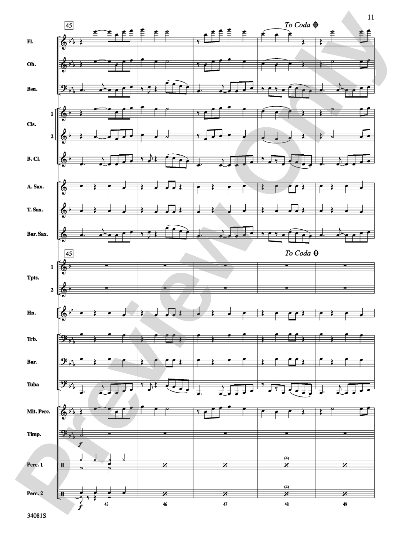 Misery: Concert Band Conductor Score & Parts