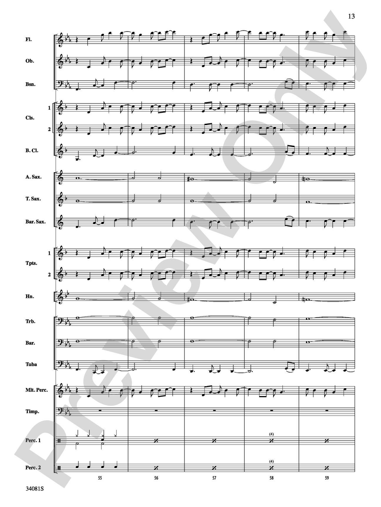 Misery: Concert Band Conductor Score & Parts