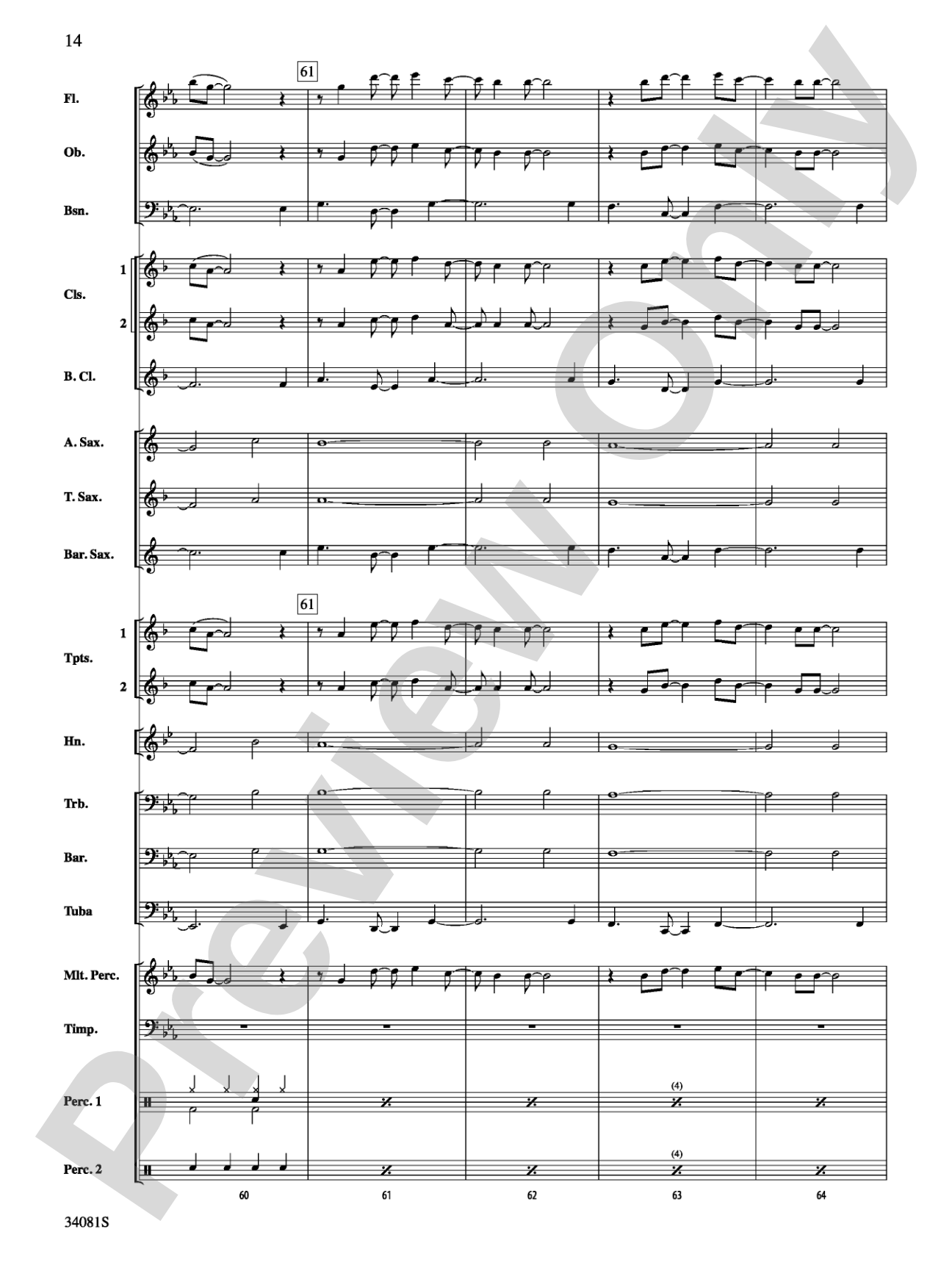 Misery: Concert Band Conductor Score & Parts