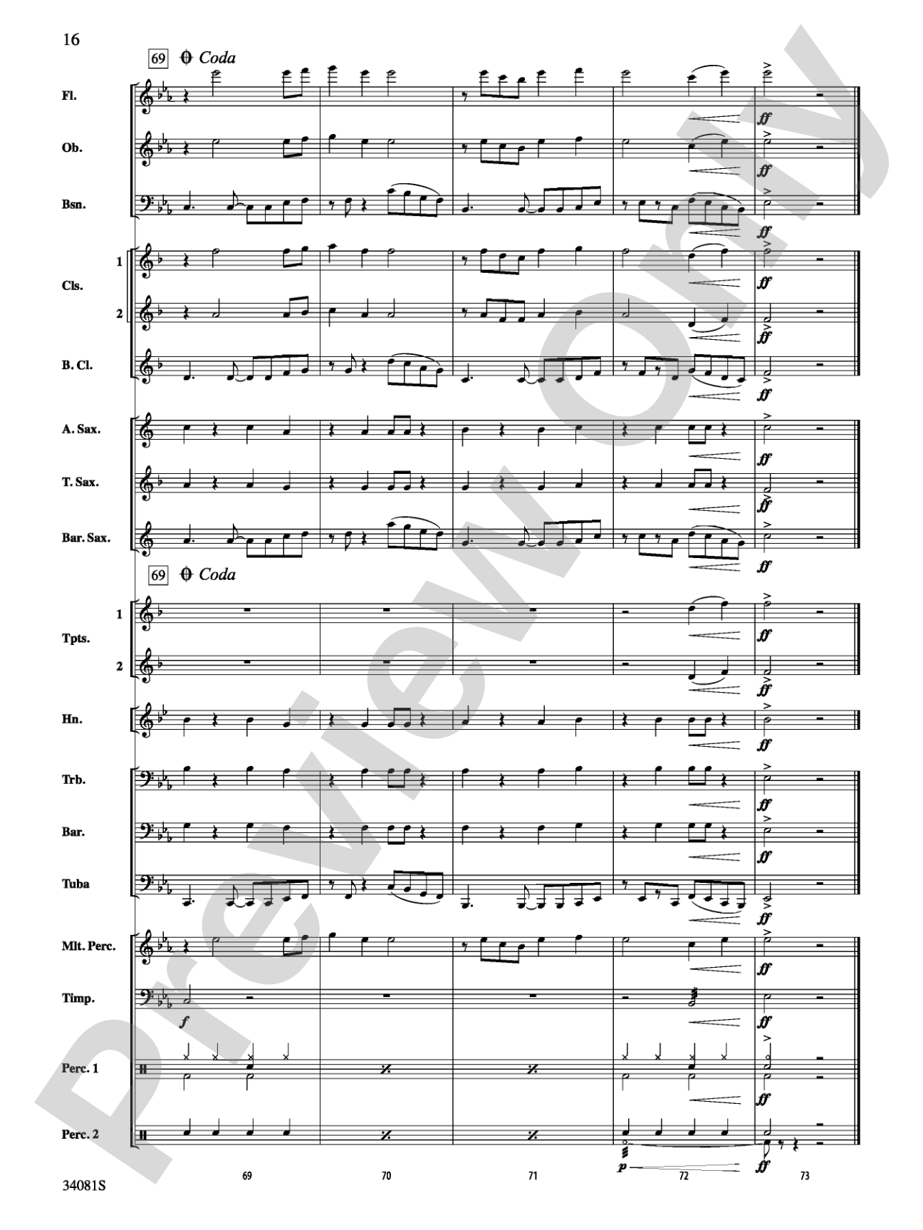 Misery: Concert Band Conductor Score & Parts