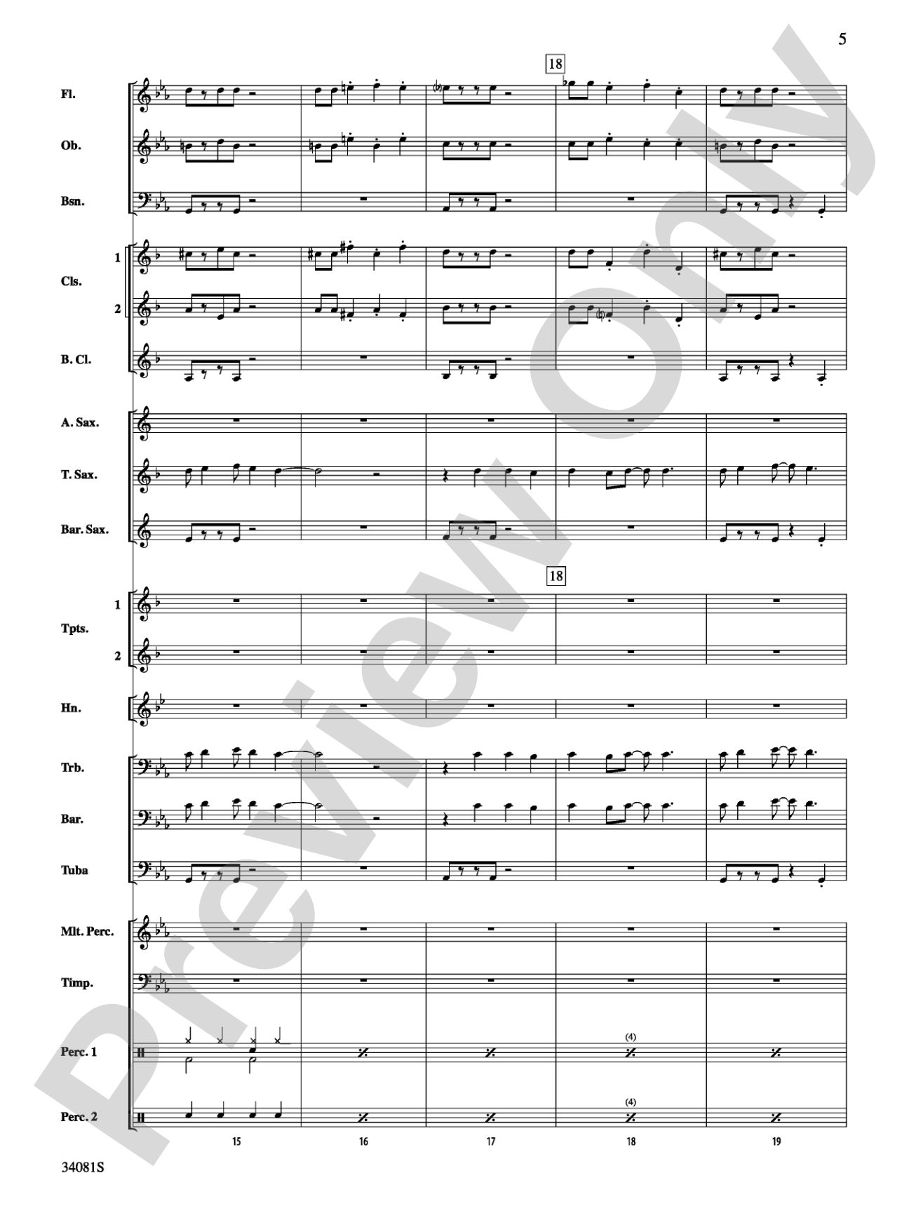 Misery: Concert Band Conductor Score & Parts