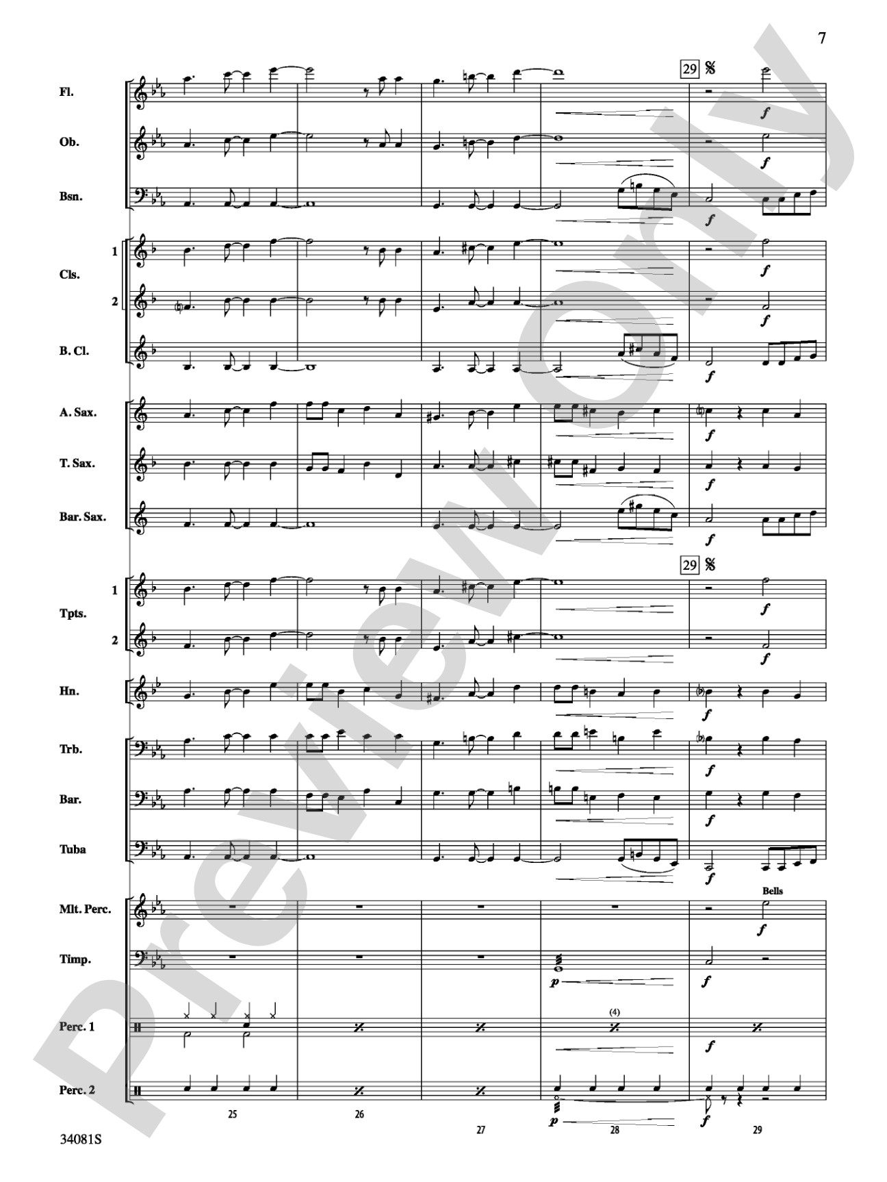 Misery: Concert Band Conductor Score & Parts