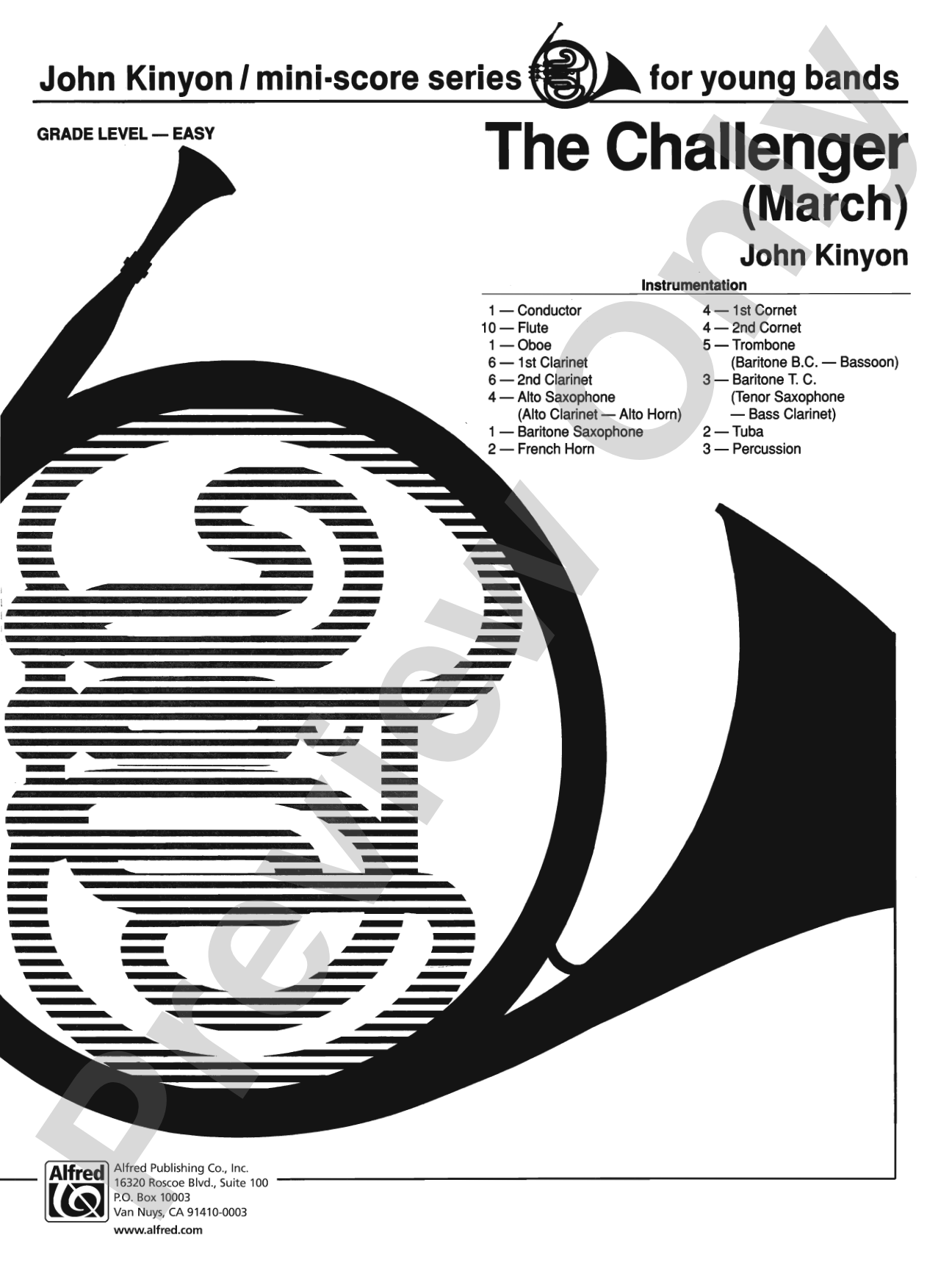 The Challenger: Concert Band Conductor Score & Parts