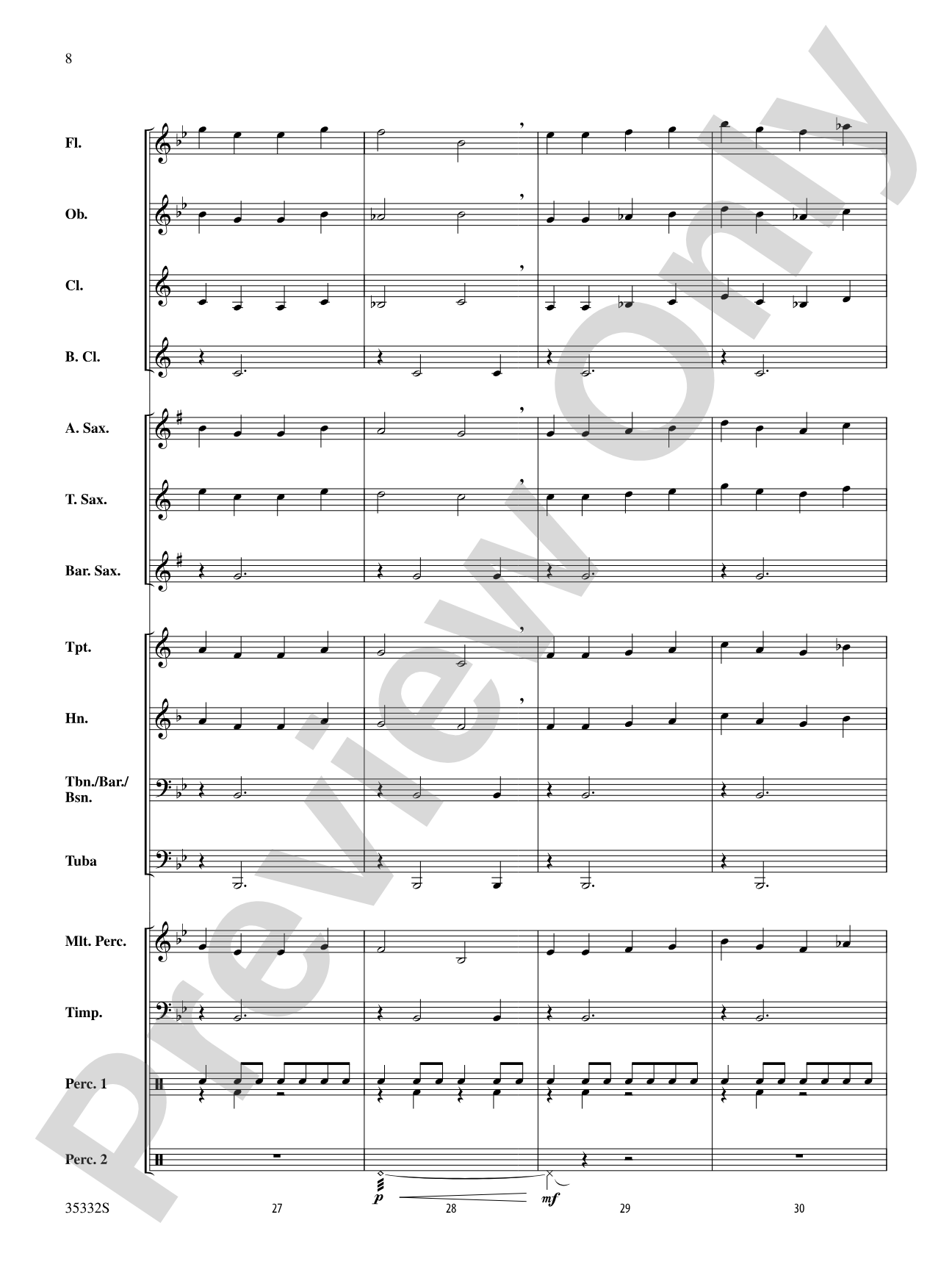 Holiday Fanfare: Concert Band Conductor Score & Parts