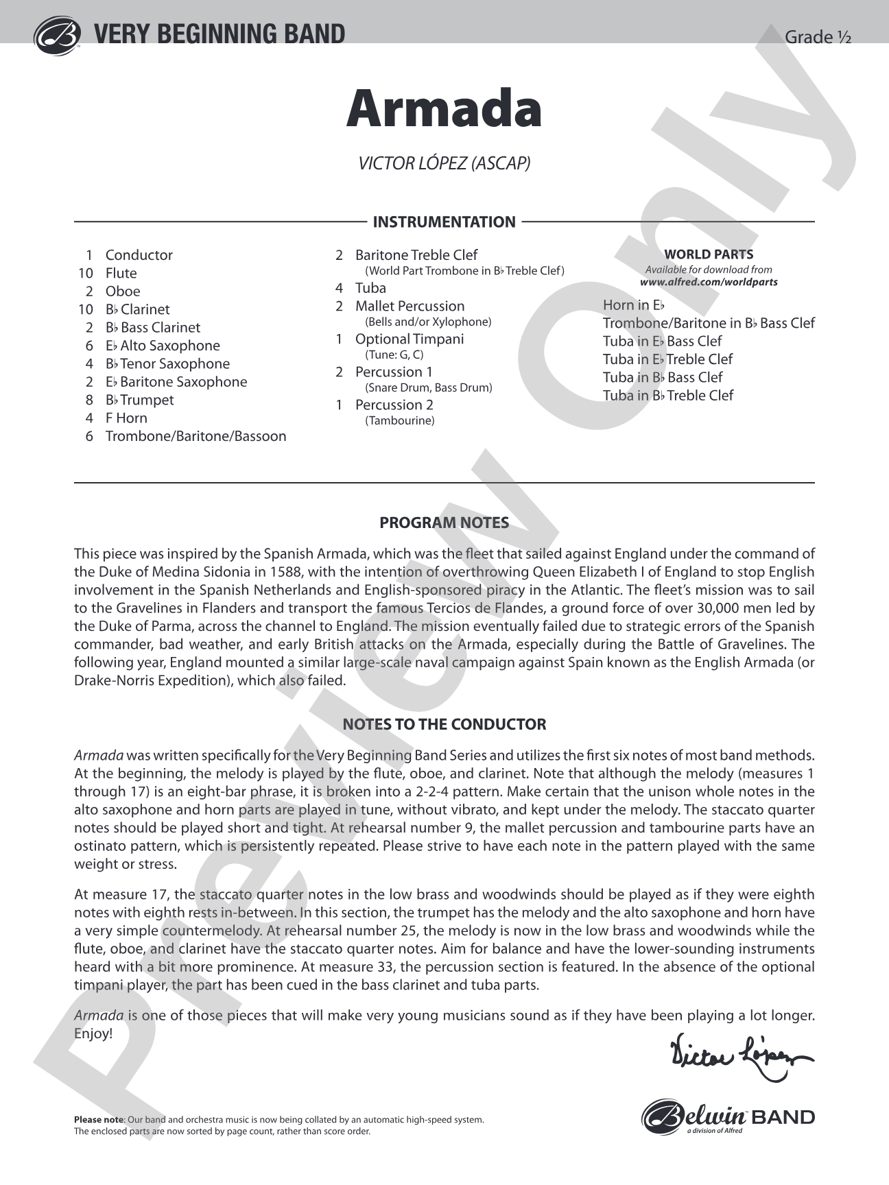 Armada: Concert Band Conductor Score & Parts