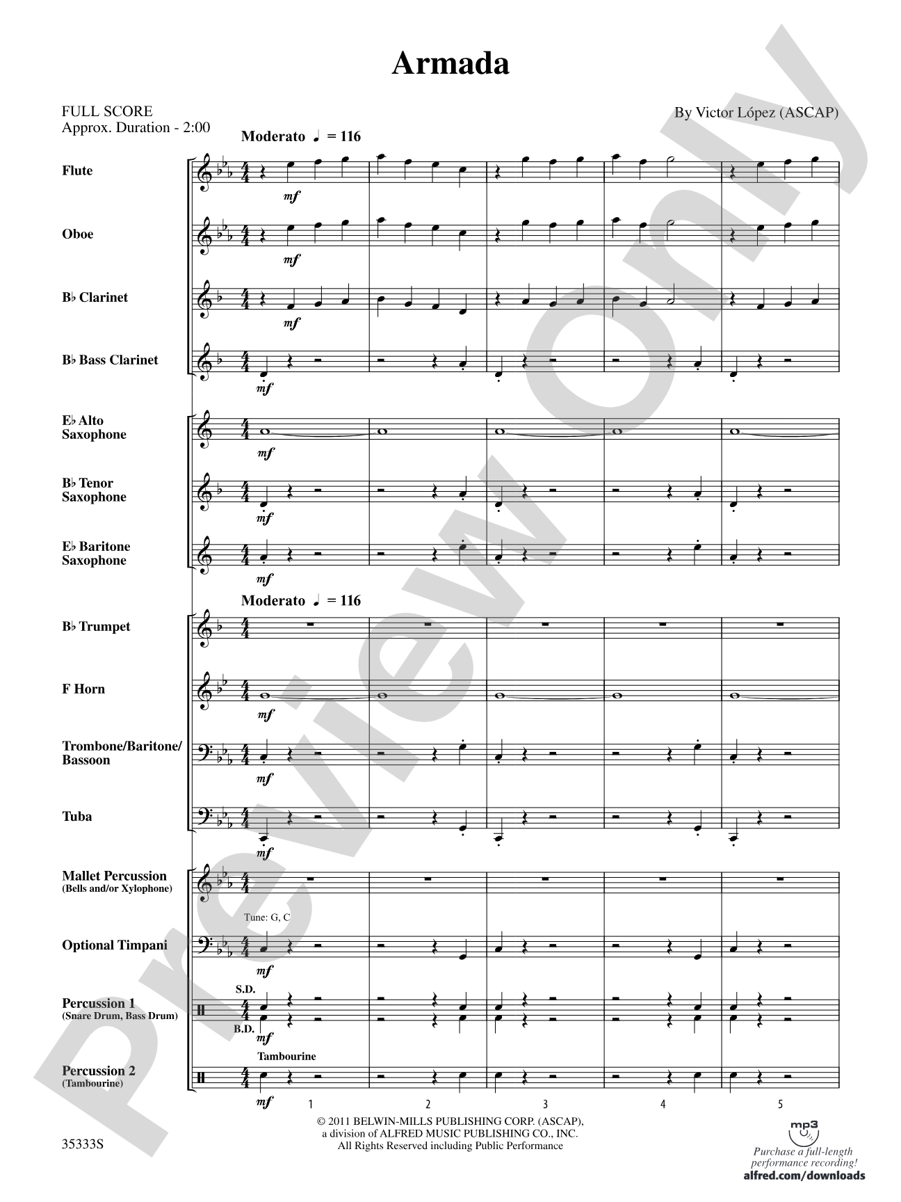 Armada: Concert Band Conductor Score & Parts