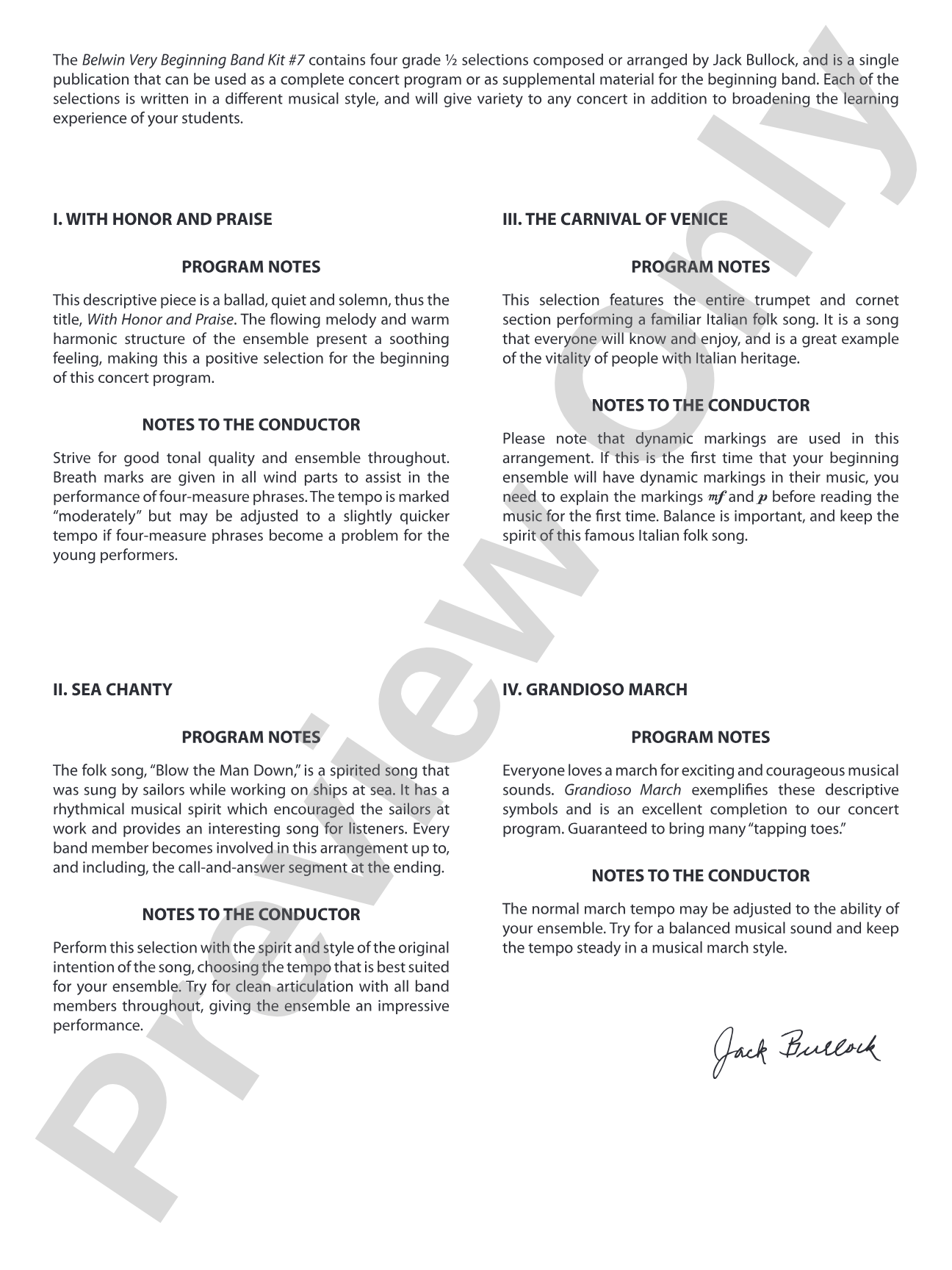Belwin Very Beginning Band Kit #7: Concert Band Conductor Score & Parts