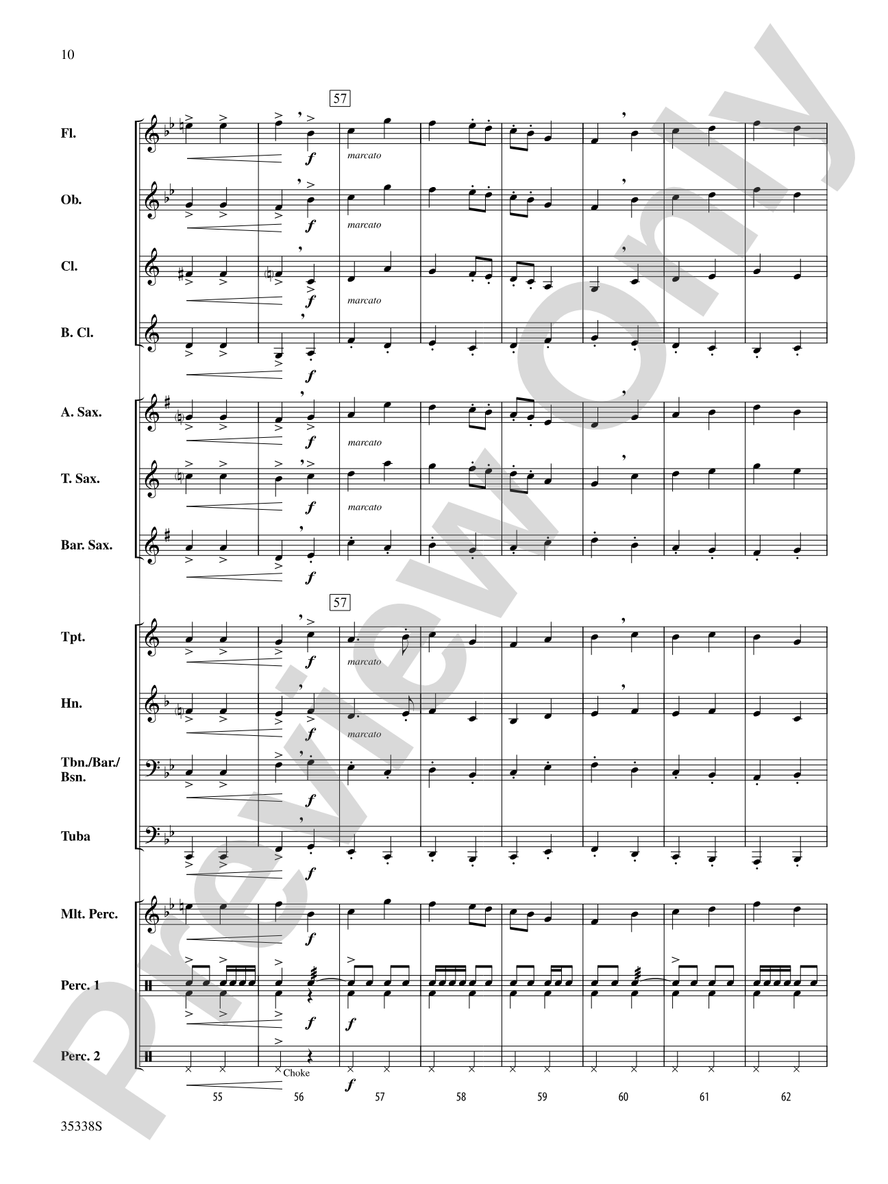 March from First Suite for Military Band: Score