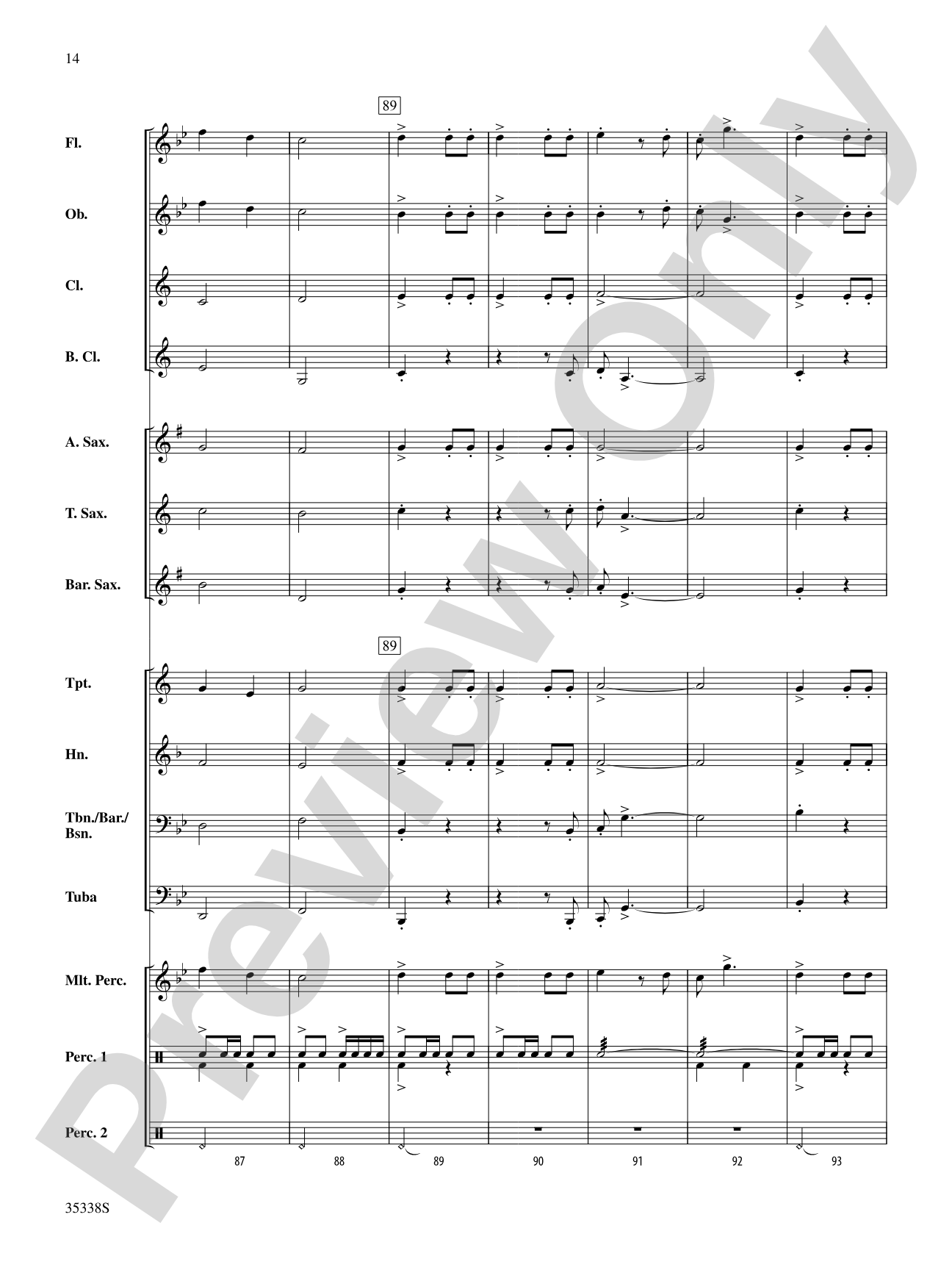 March from First Suite for Military Band: Score