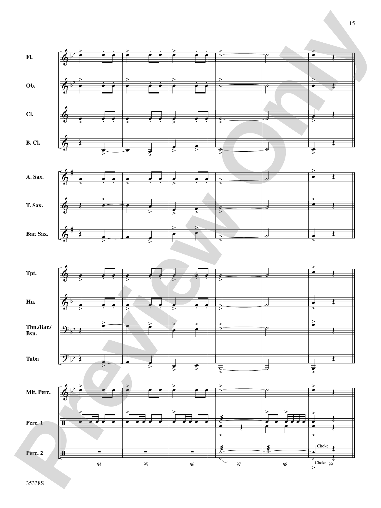 March from First Suite for Military Band: Score