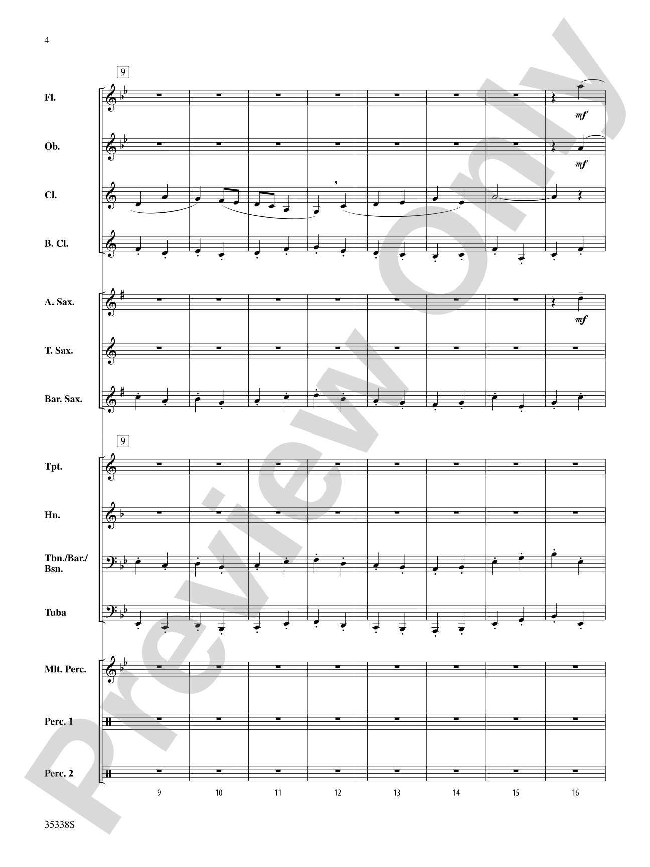 March from First Suite for Military Band: Score