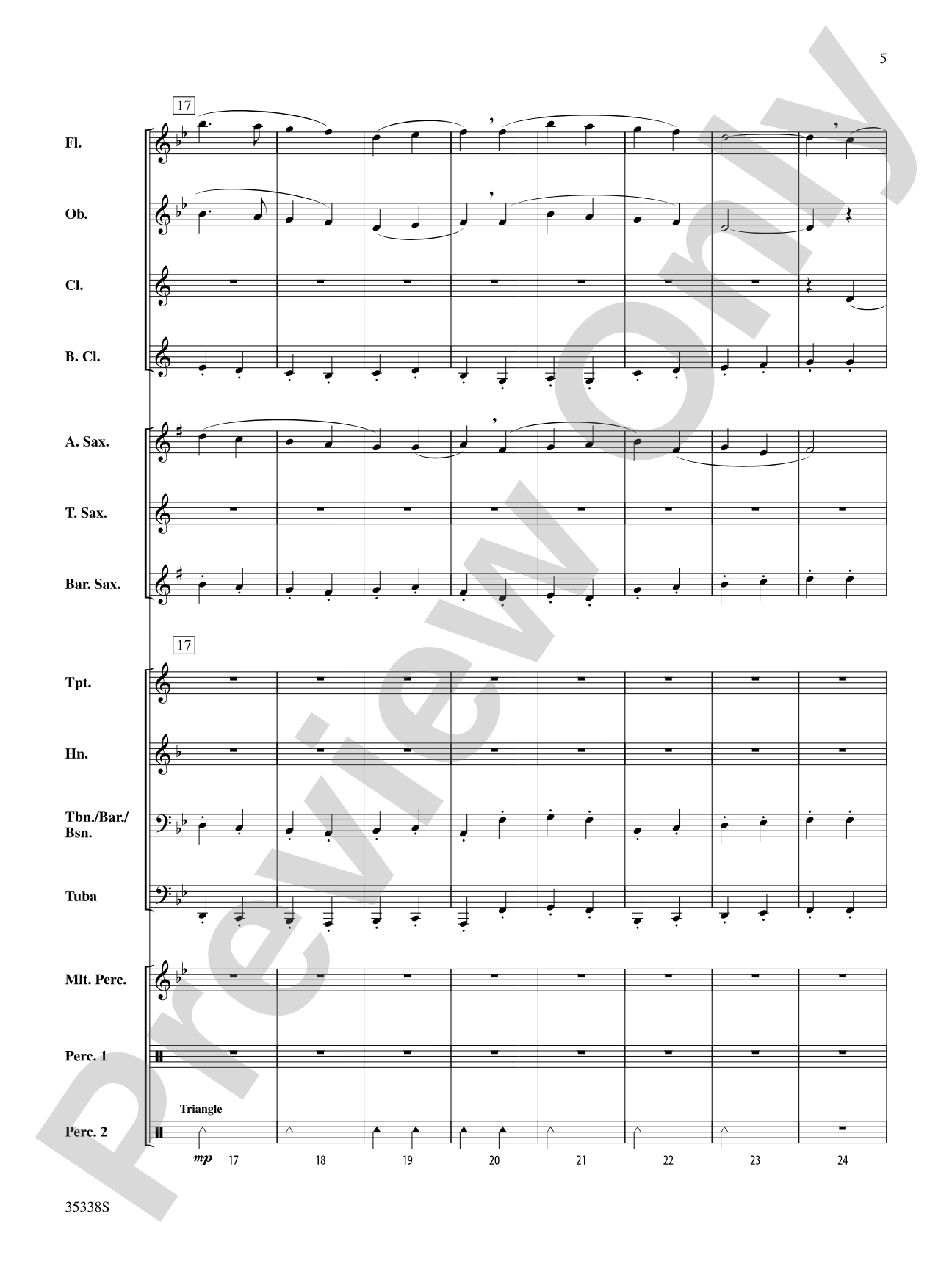 March from First Suite for Military Band: Score