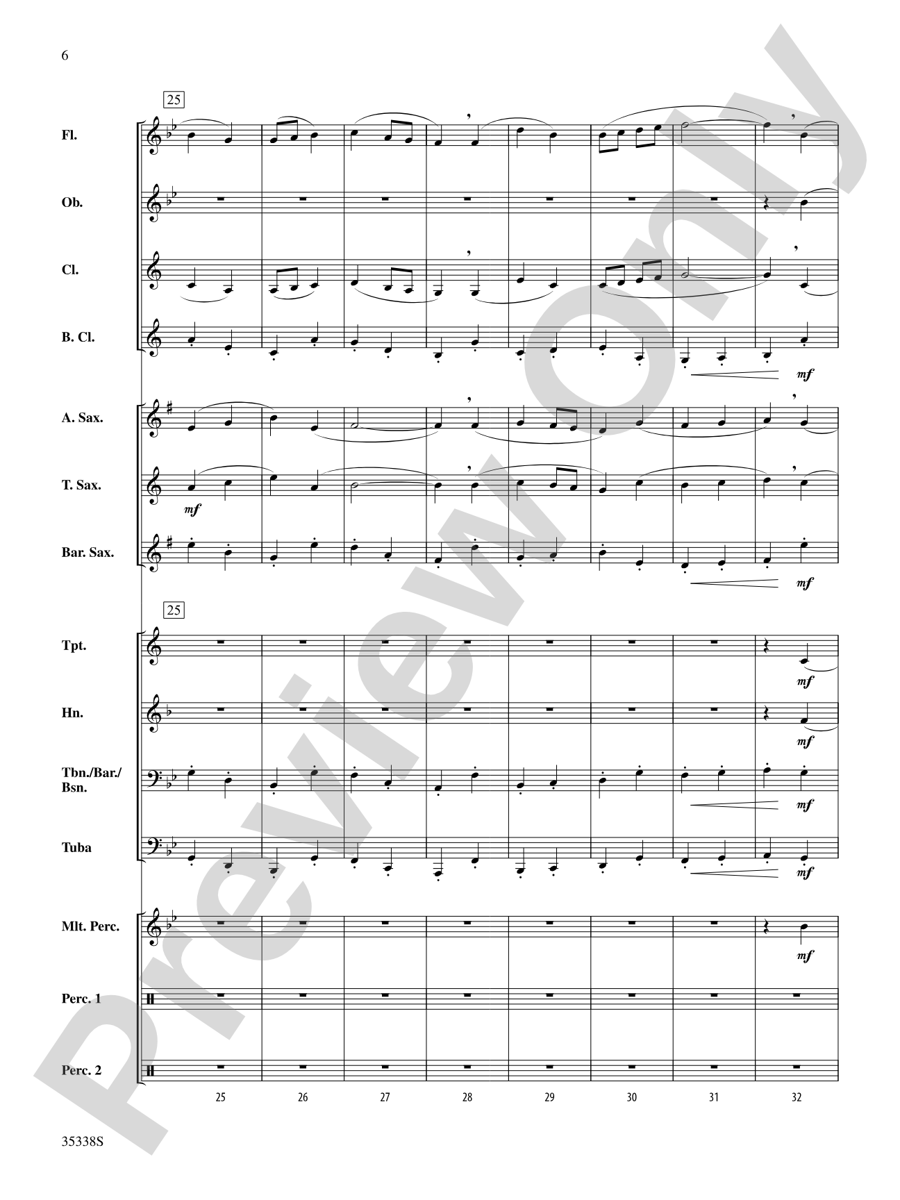 March from First Suite for Military Band: Score