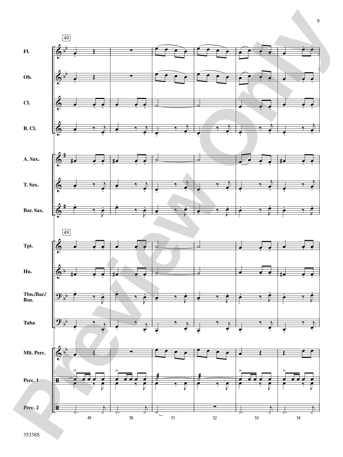 March from First Suite for Military Band: Score