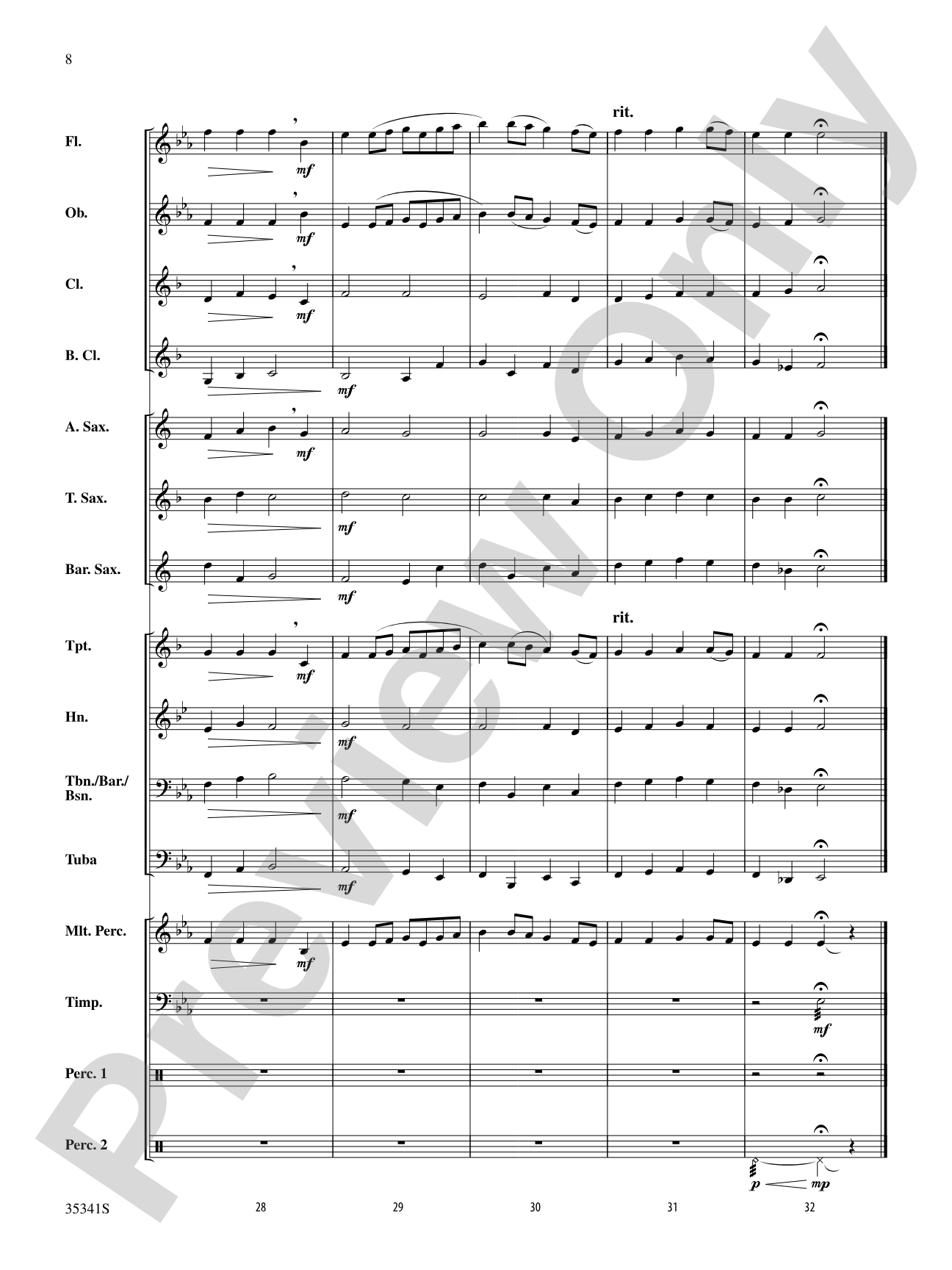 Two Shaker Songs: Concert Band Conductor Score & Parts