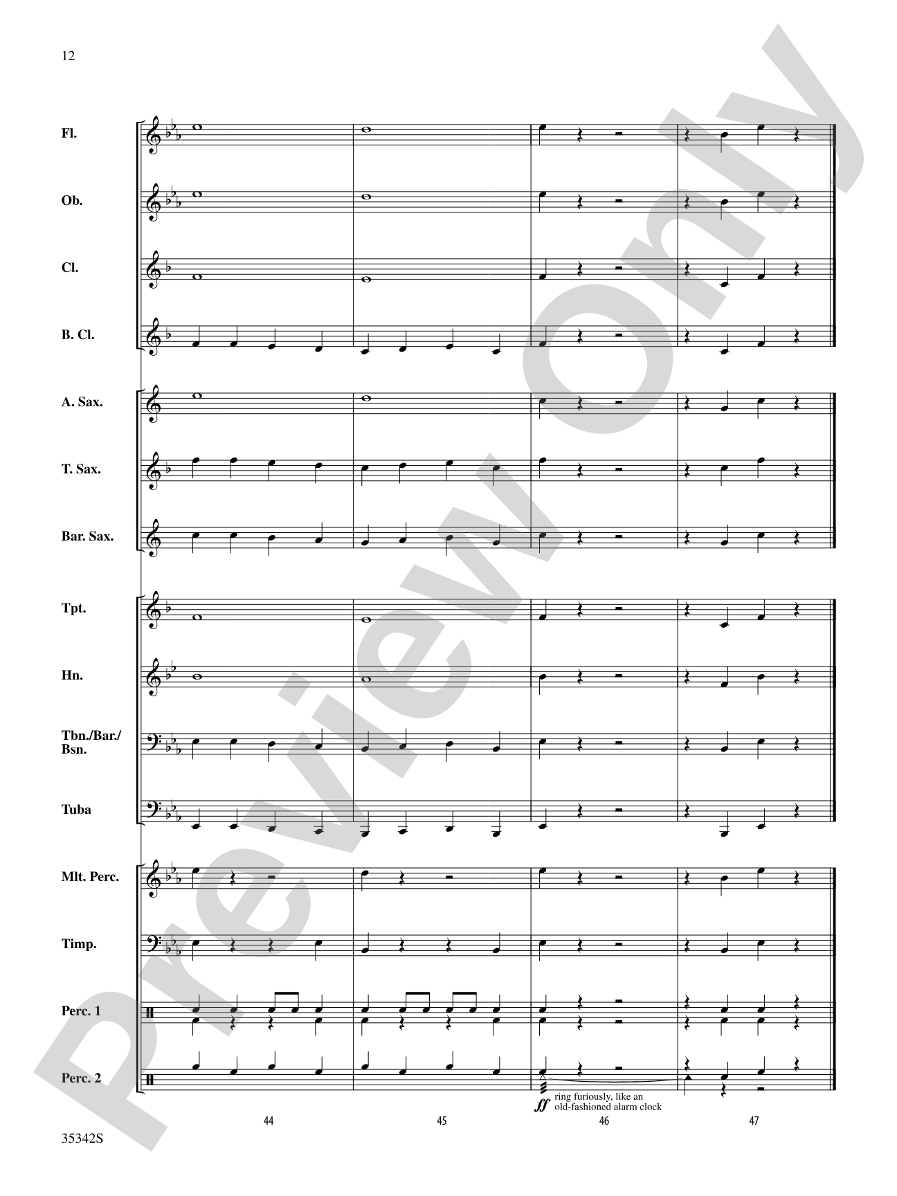Tick Tock: Concert Band Conductor Score & Parts