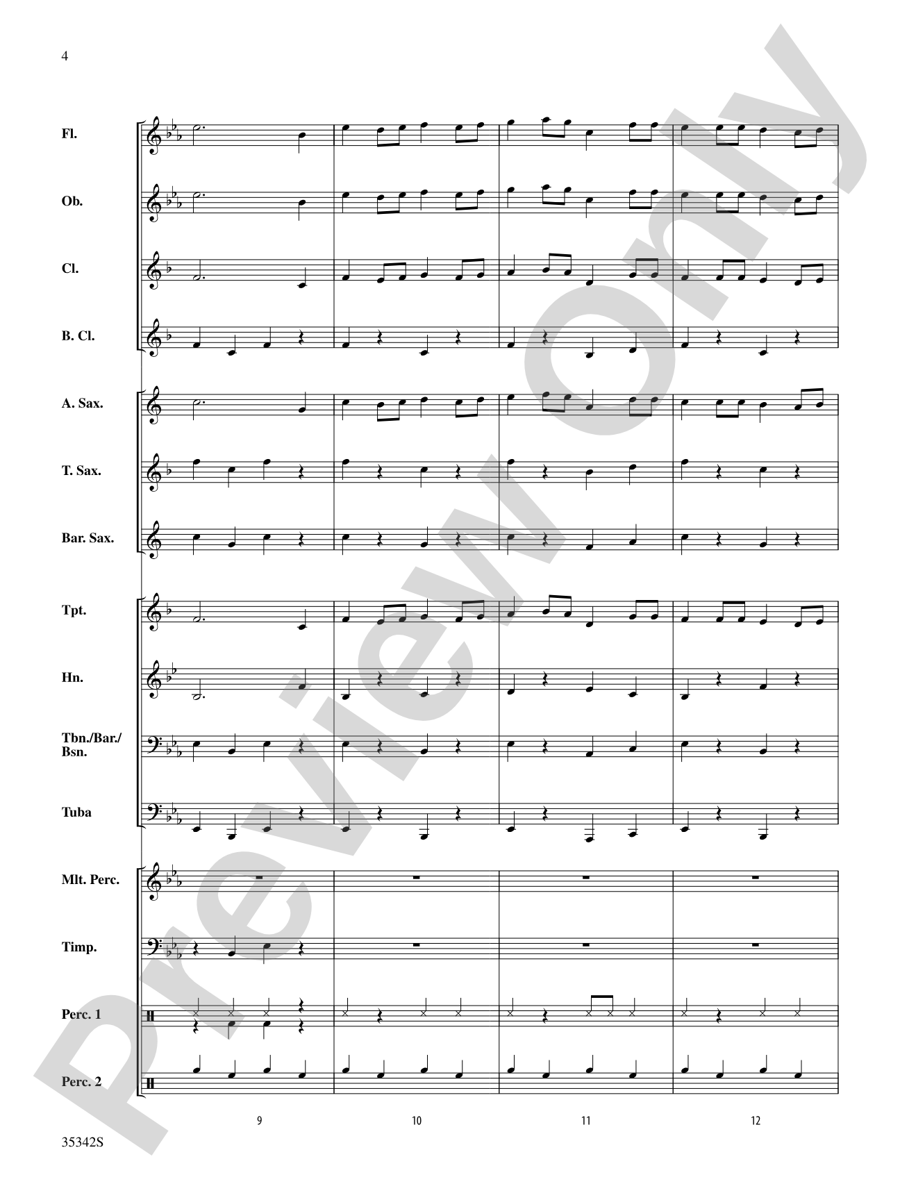 Tick Tock: Concert Band Conductor Score & Parts