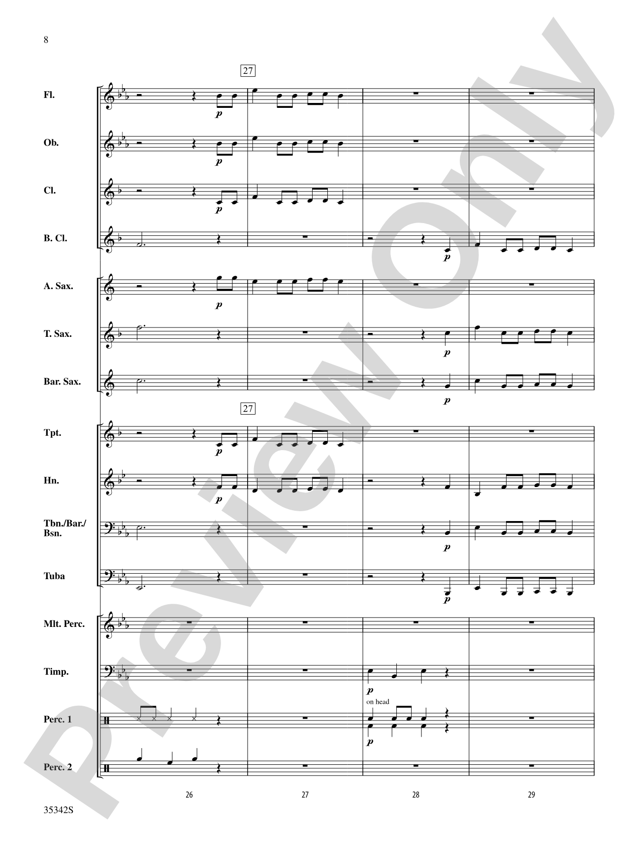 Tick Tock: Concert Band Conductor Score & Parts