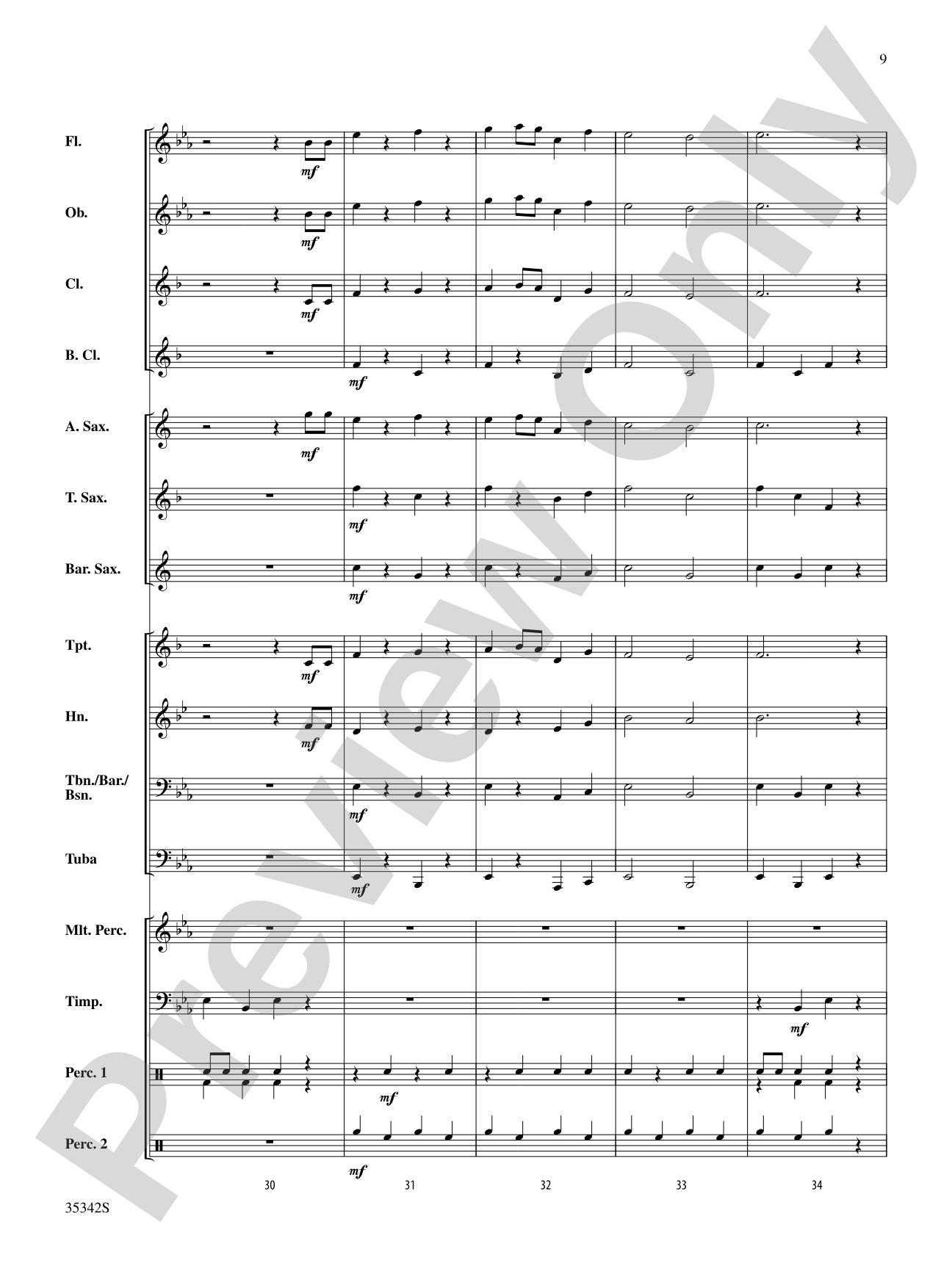 Tick Tock: Concert Band Conductor Score & Parts
