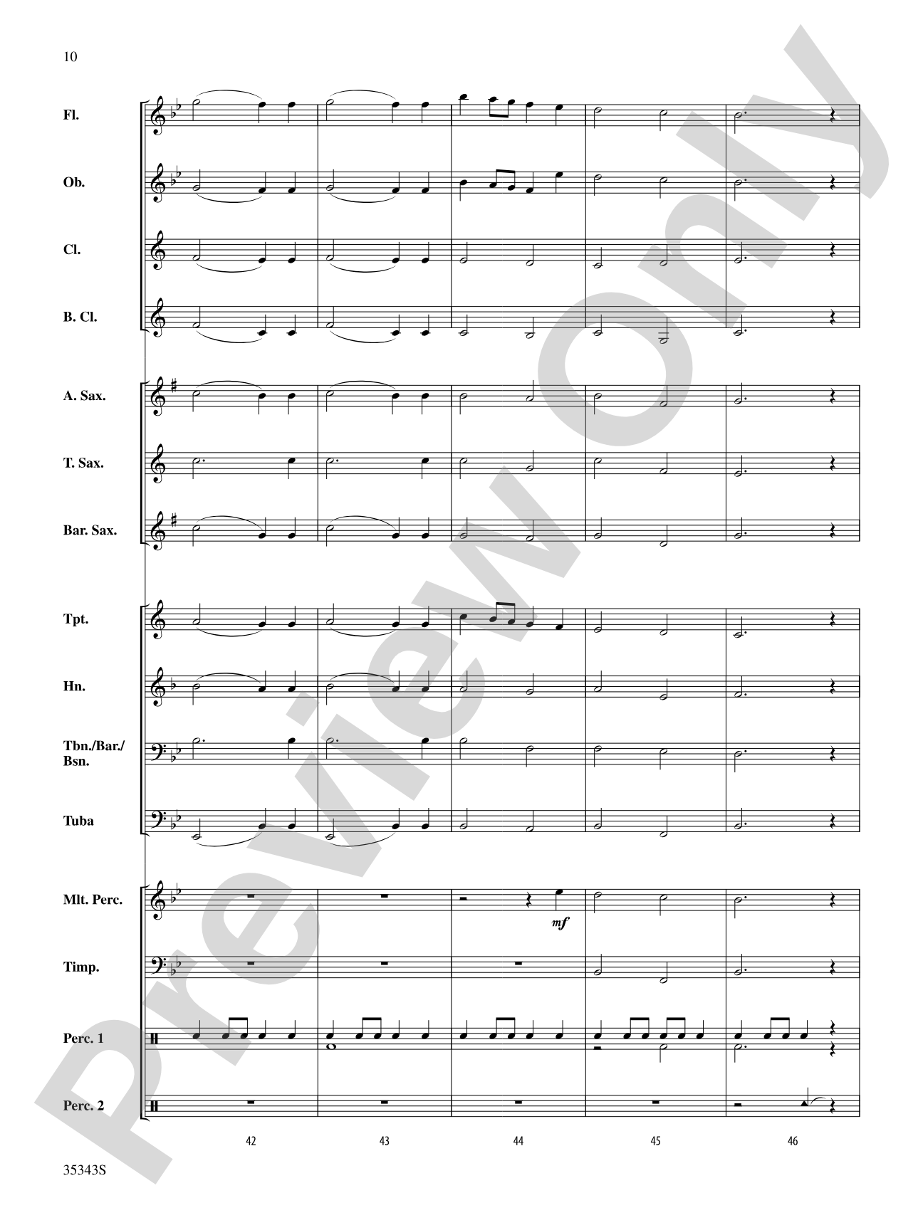 Autumn (from The Four Seasons): Concert Band Conductor Score & Parts