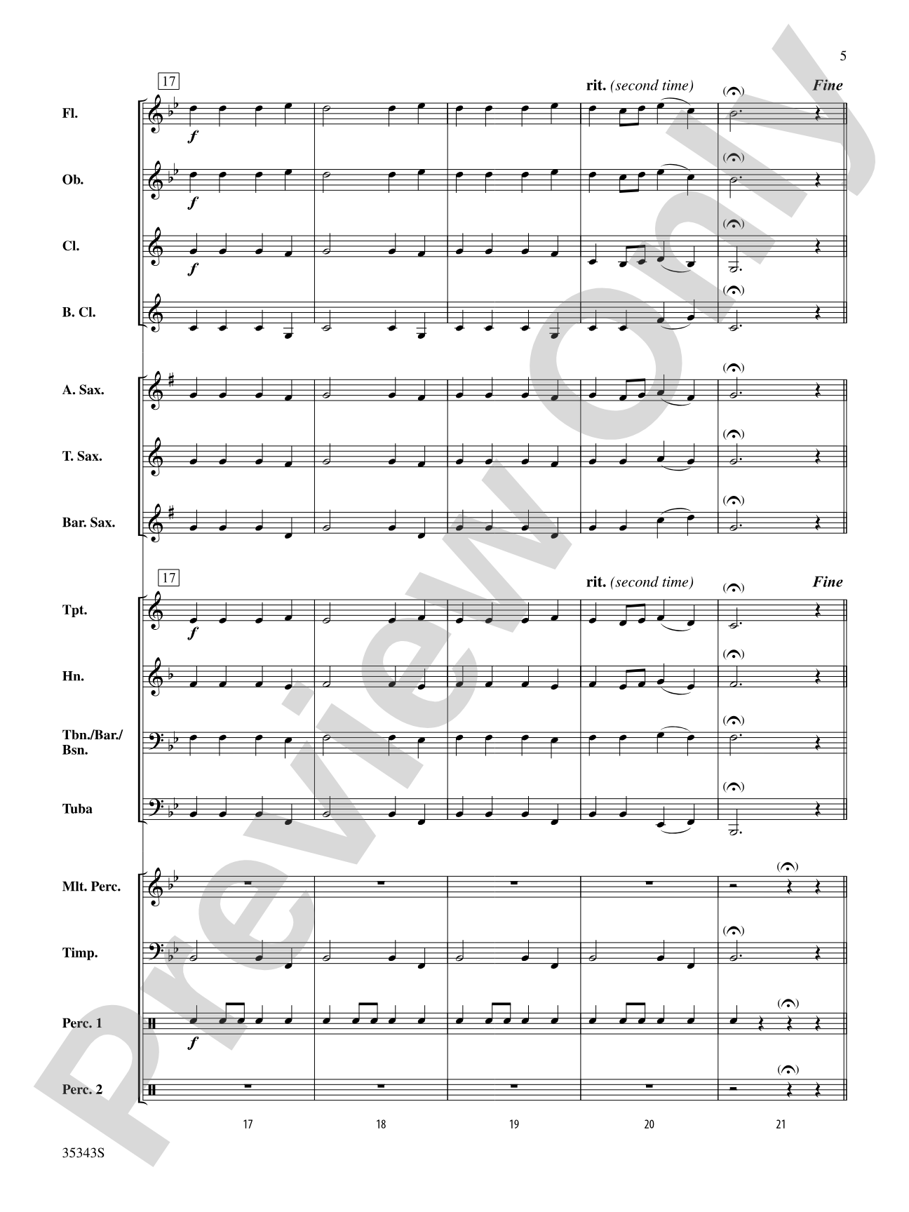 Autumn (from The Four Seasons): Concert Band Conductor Score & Parts