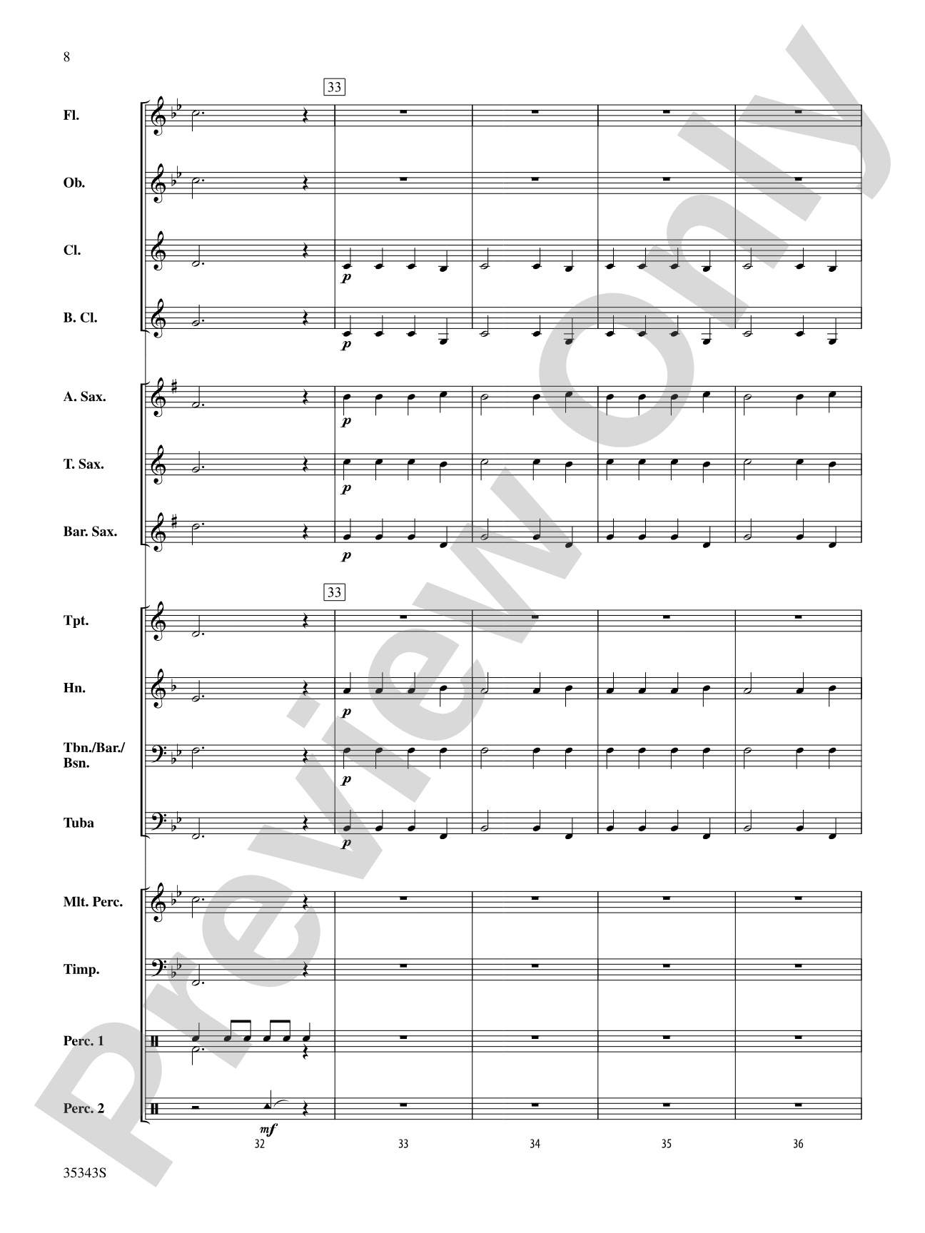 Autumn (from The Four Seasons): Concert Band Conductor Score & Parts