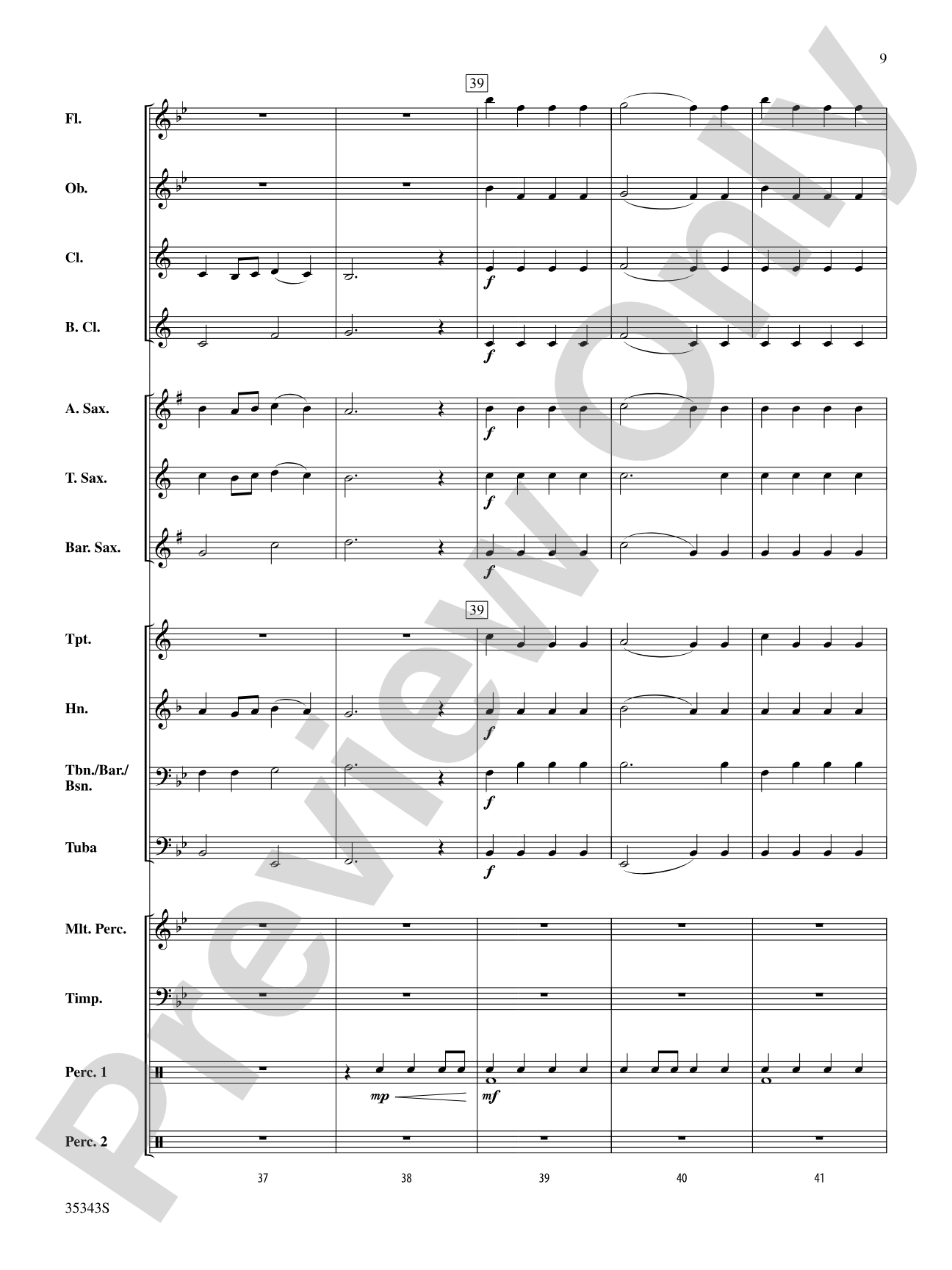 Autumn (from The Four Seasons): Concert Band Conductor Score & Parts