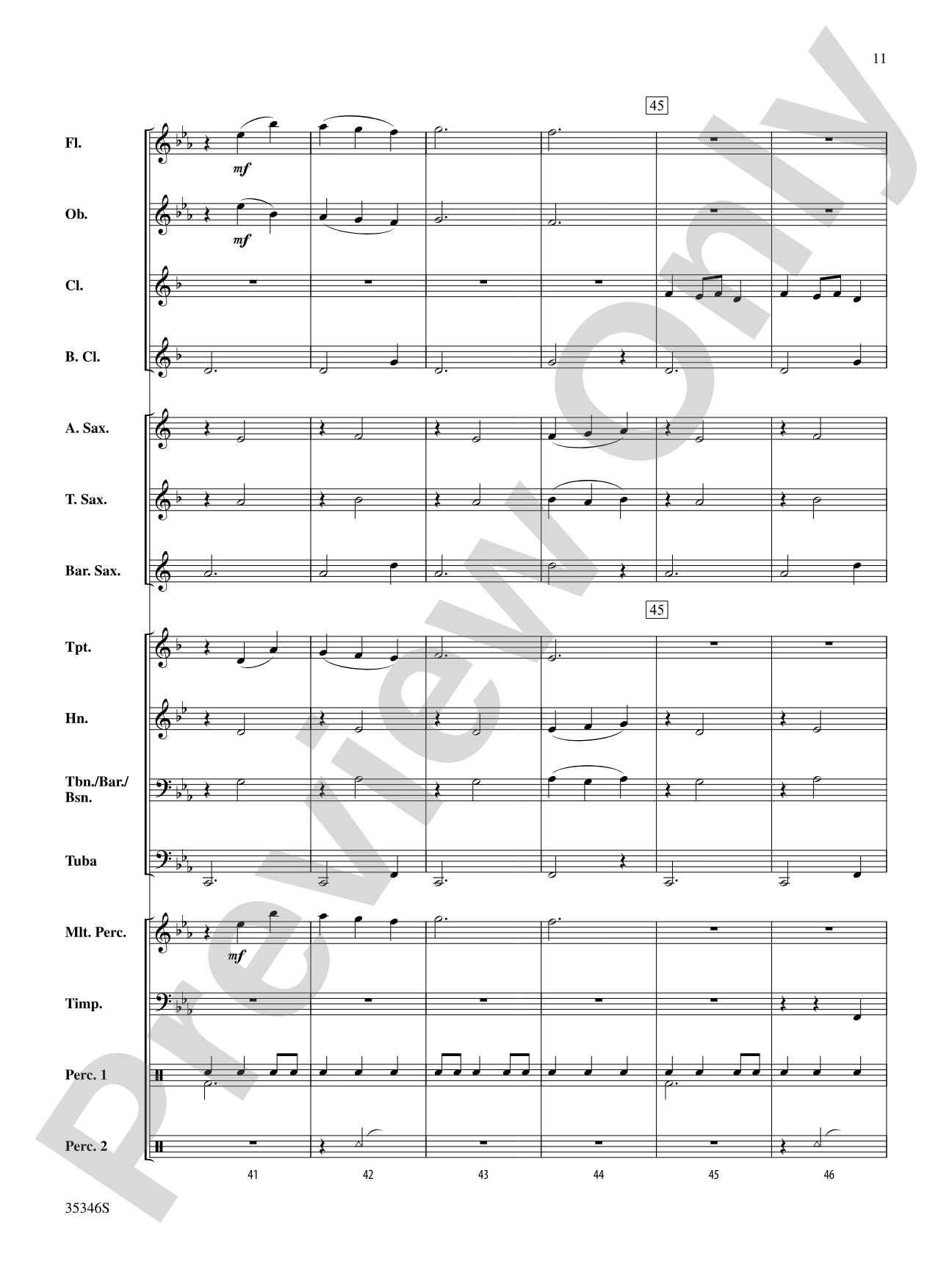 Clarinet Bell Carol: Concert Band Conductor Score & Parts