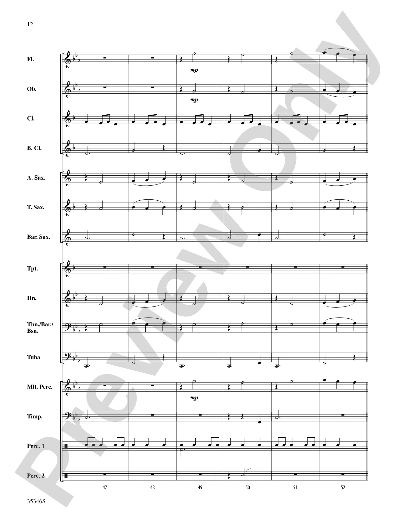 Clarinet Bell Carol: Concert Band Conductor Score & Parts