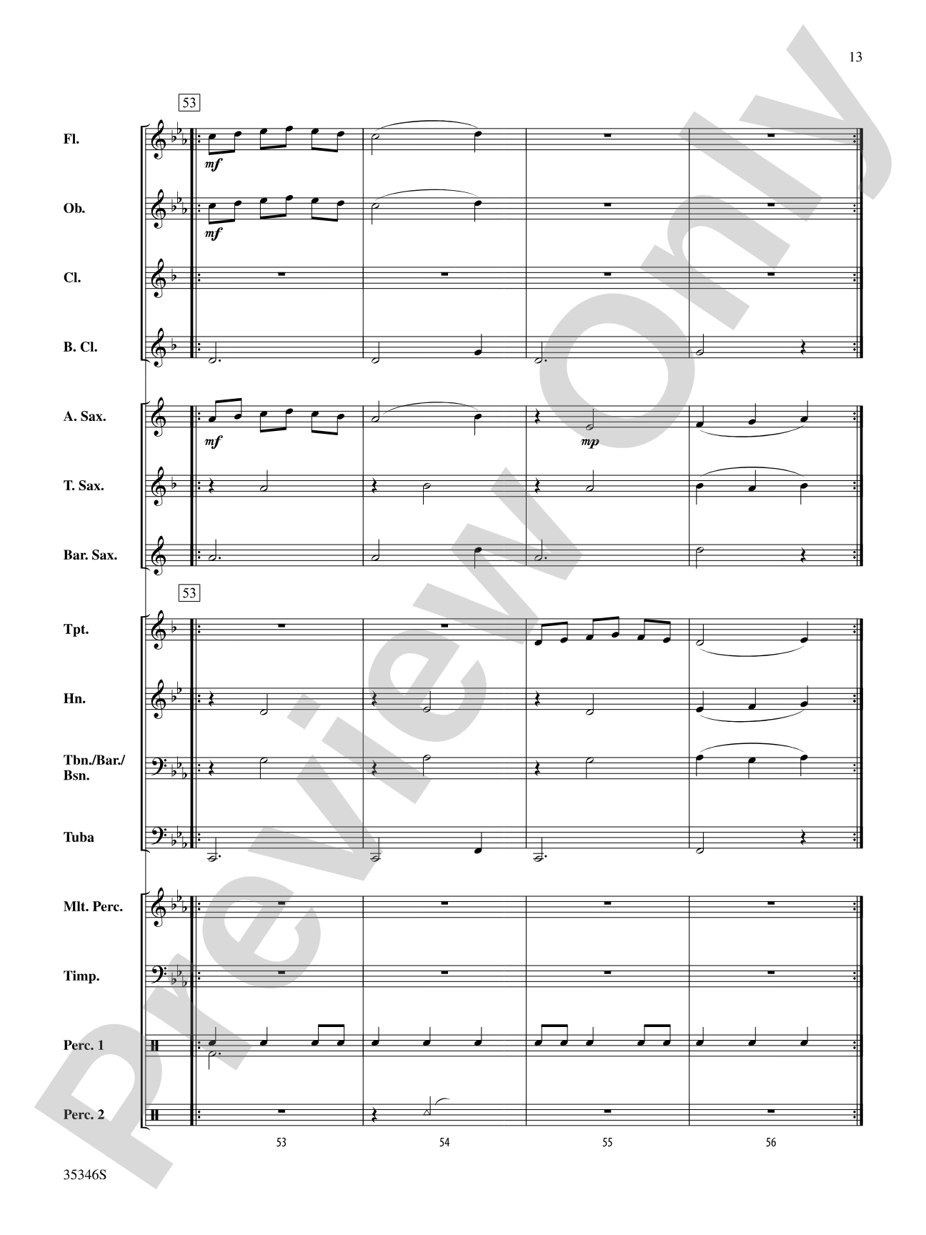 Clarinet Bell Carol: Concert Band Conductor Score & Parts